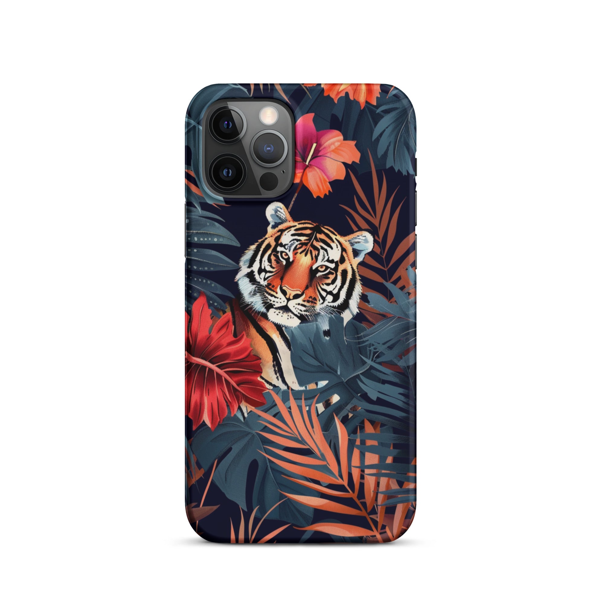 Jungle Tiger Print iPhone Snap Case - Durable Protective Cover for iPhone [Model] - Perfect for Outdoor Adventures & Daily Use