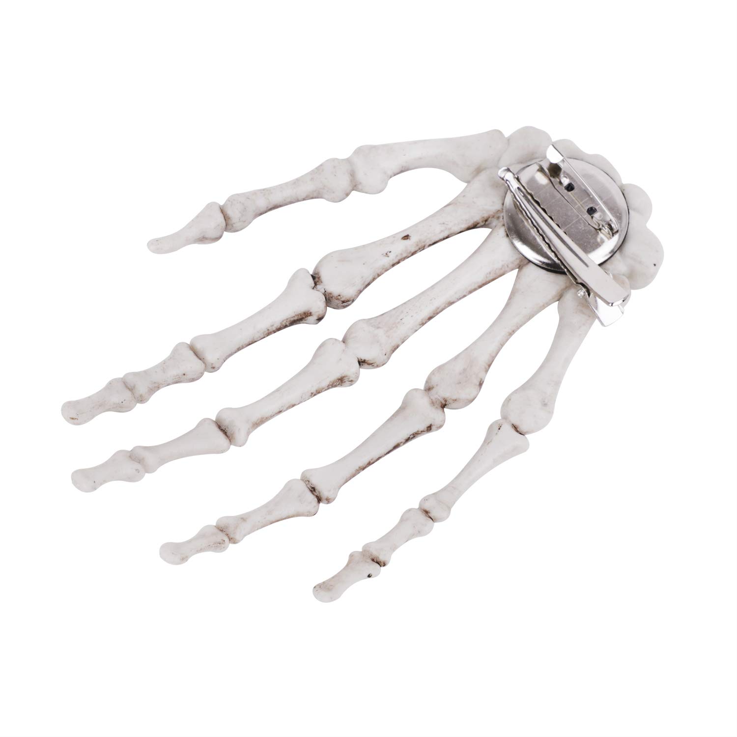 **Gothic Punk Style Halloween Skeleton Hair Clips - Skull Hands & Bone Claw Hairpins for Women, Devil Claw Barrettes - Perfect for Costume Parties, Cosplay & Gothic Fashion**