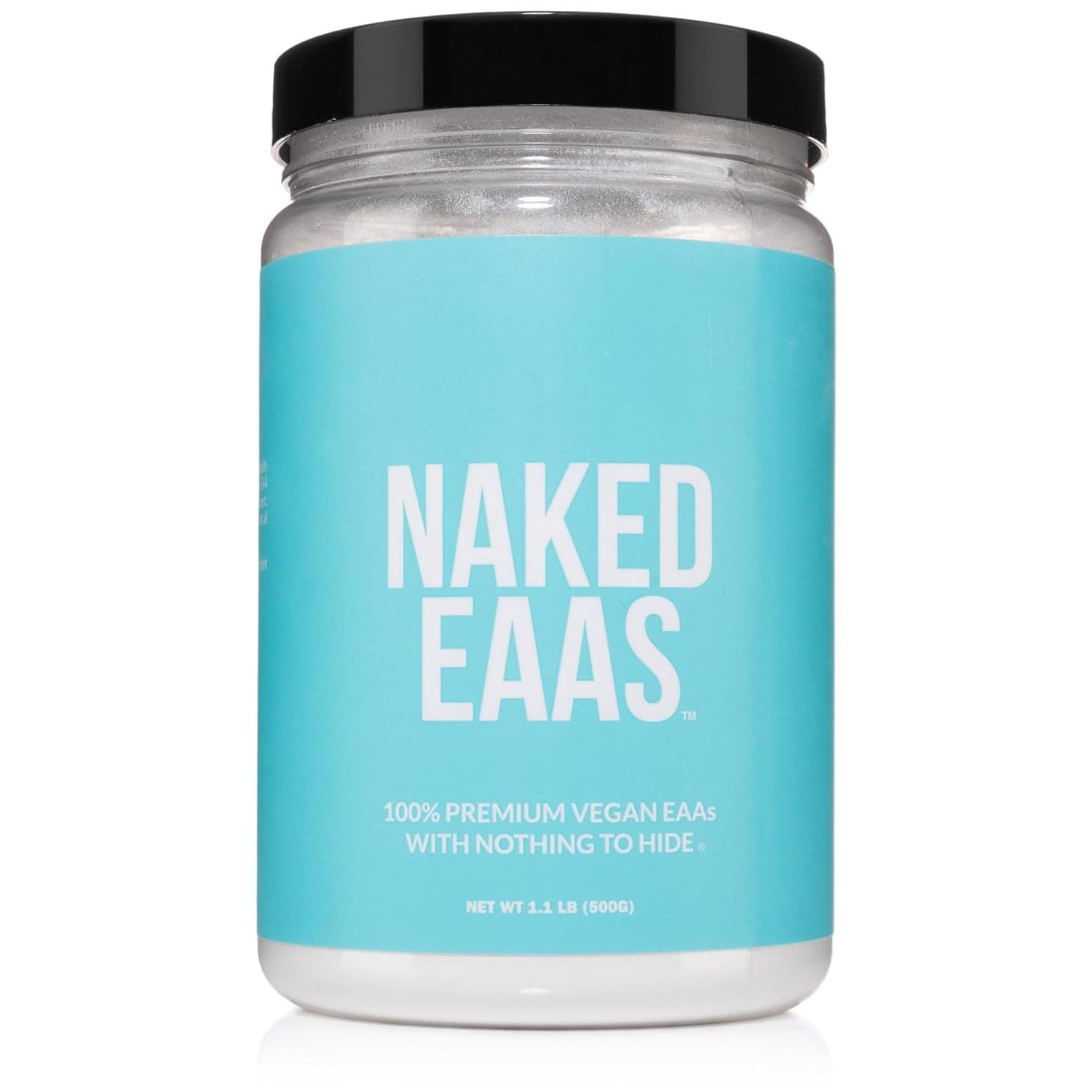 Naked EAAs Amino Acids Powder - 50 Servings, Vegan Unflavored Essential Amino Acids Supplement (500g) - All Natural, Instantized EAAs for Muscle Recovery & Workout Performance | Pre/Post-Workout, Fitness & Active Lifestyle