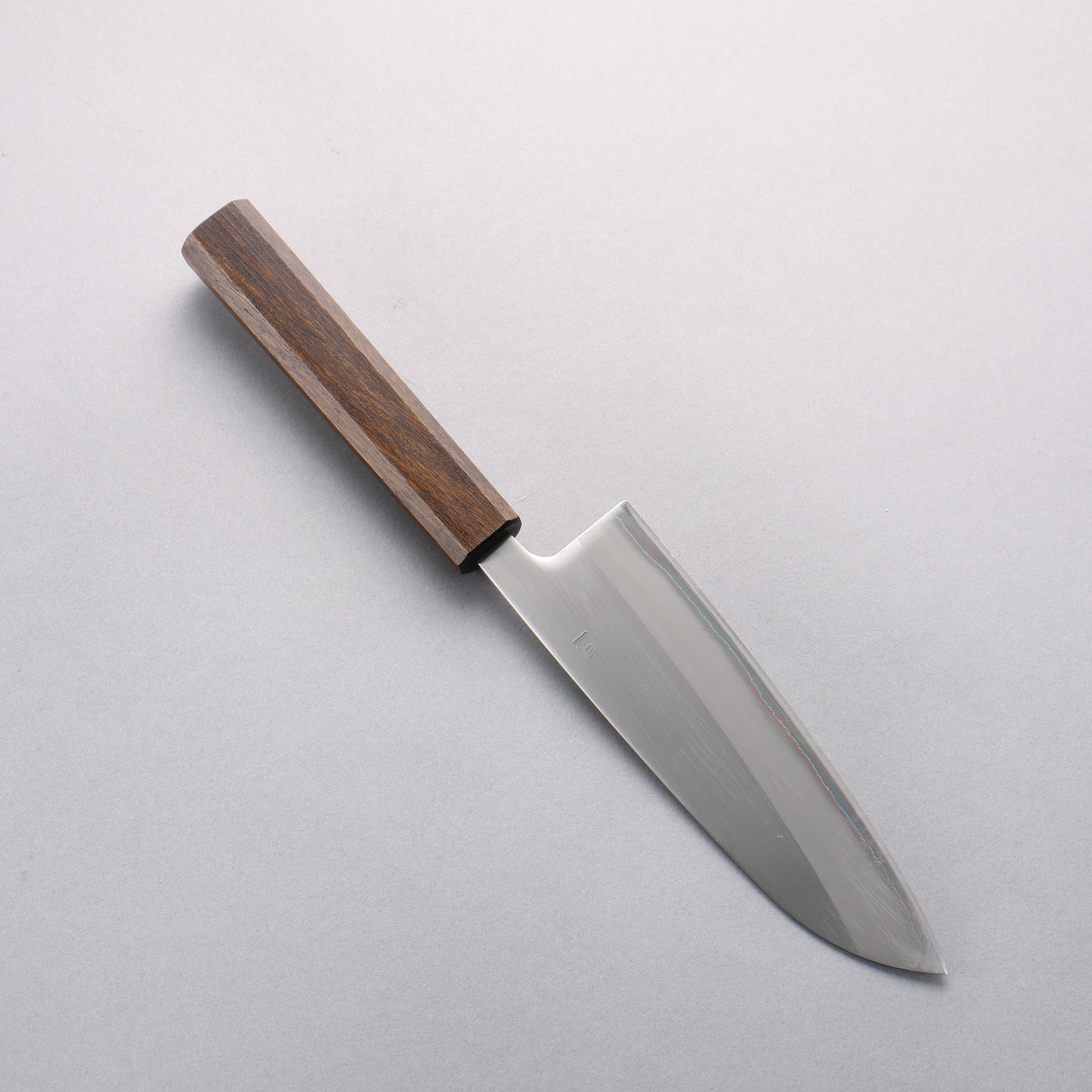 Premium OUL White Steel No.1 Santoku Knife 165mm with Burnt Oak Handle - Japanese Kitchen Knife for Professional Chefs & Home Cooking, Perfect for Slicing, Dicing & Chopping Vegetables, Meat & Fish