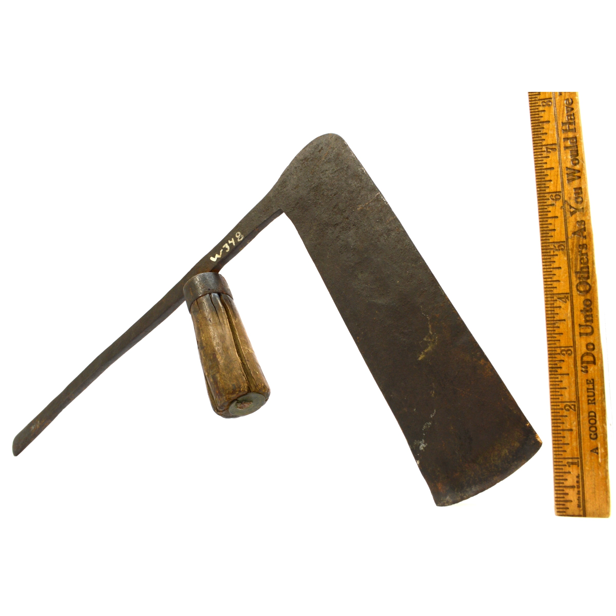 Vintage Forged Iron Multi-Purpose Cutter Tool - Axe, Hatchet, Knife & Froe for Woodworking, Tobacco & Shingle Cutting | Perfect for Camping, Bushcraft & DIY Projects