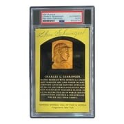 Charlie Gehringer Autographed 4x6 Detroit Tigers Hall of Fame Plaque Card with PSA/DNA Certification #85025742 - Perfect for Baseball Memorabilia Collectors and Sports Fans Display