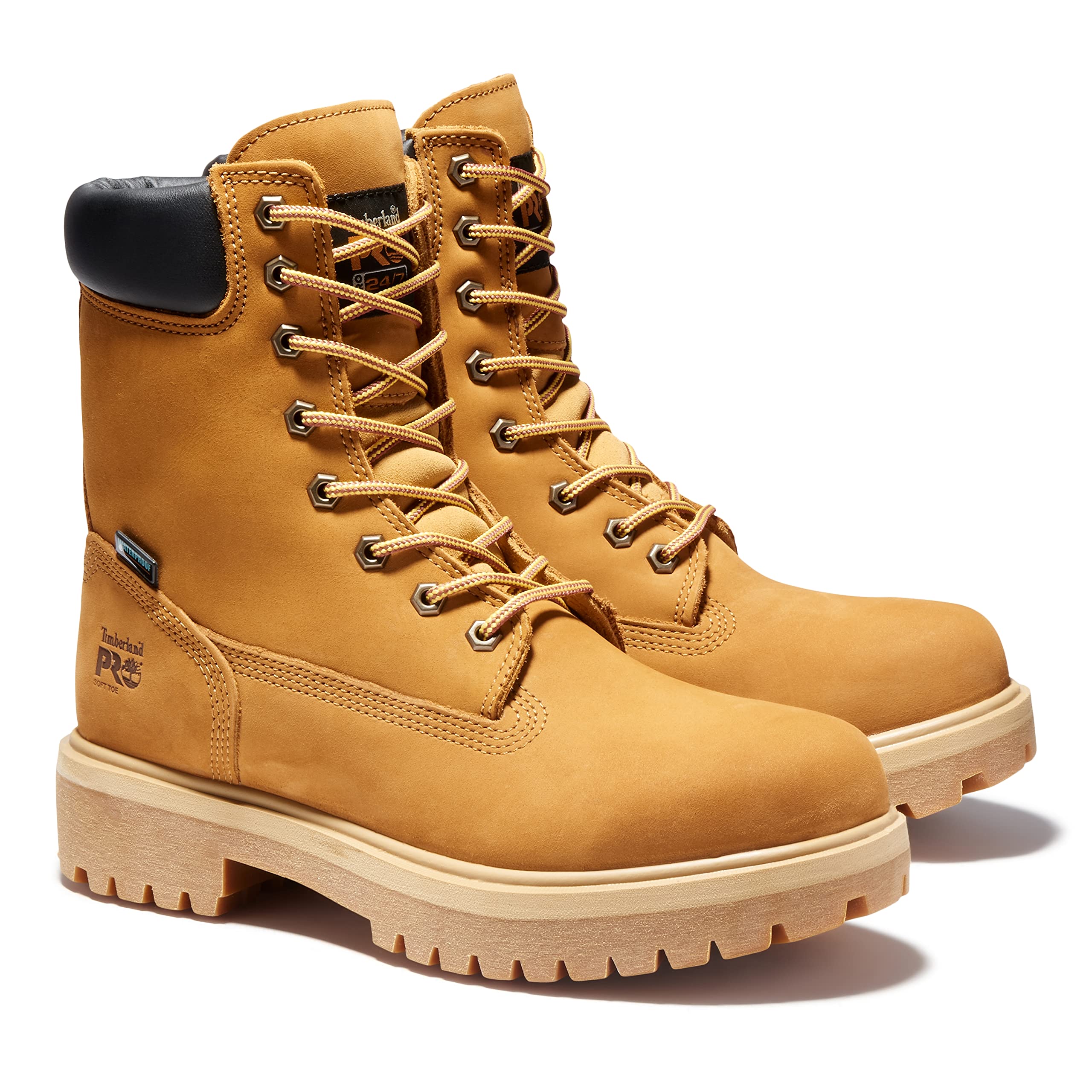 Timberland PRO Men's 8-Inch Direct Attach Soft Toe Waterproof Insulated Work Boots - Durable Safety Shoes for Construction, Warehouse & Outdoor Winter Work