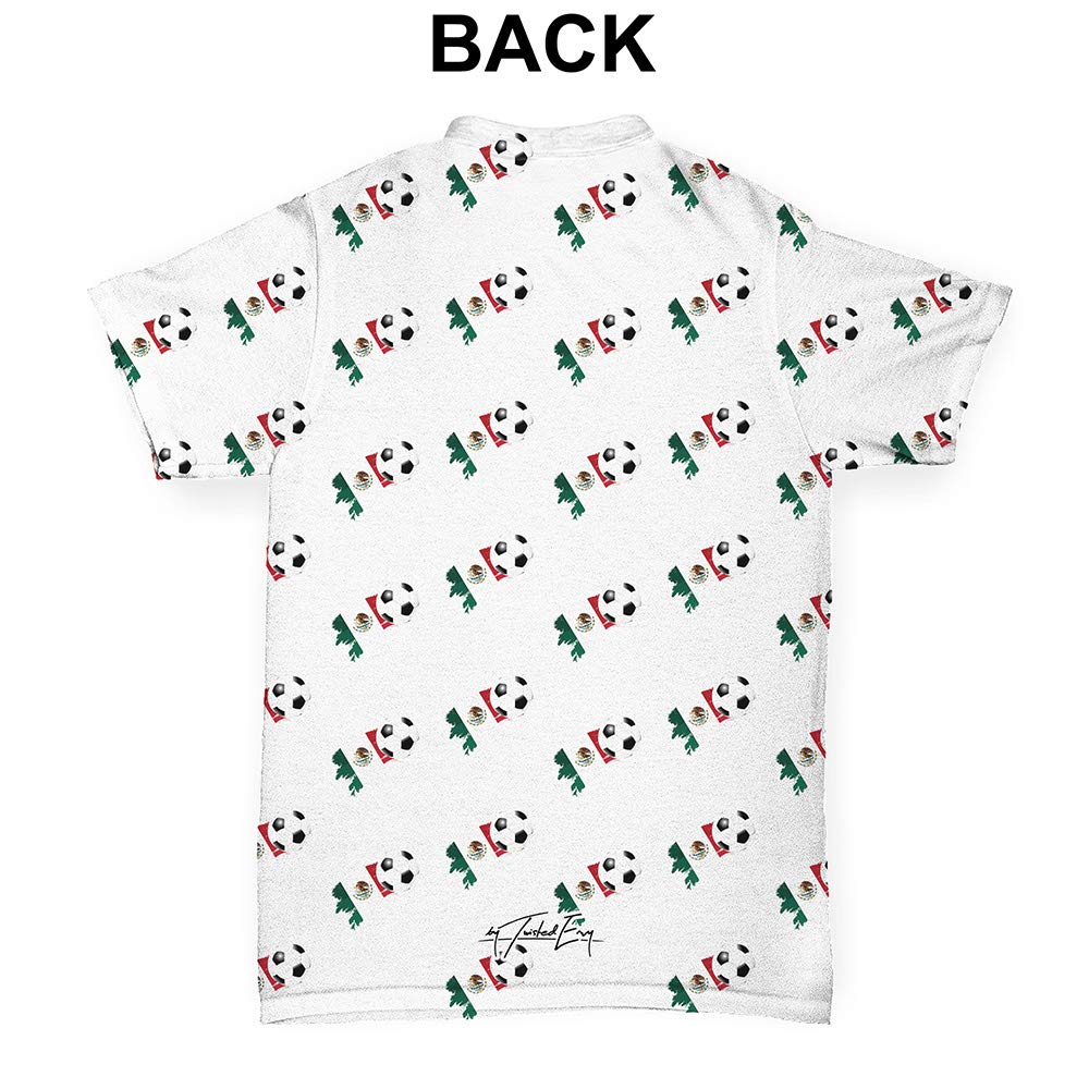 TWISTED ENVY Baby Girl Outfit - Mexico Soccer Flag Print with Paint Splatter Design | Cute Football-Themed Infant Clothes for Game Day, Birthday & Photo Shoots