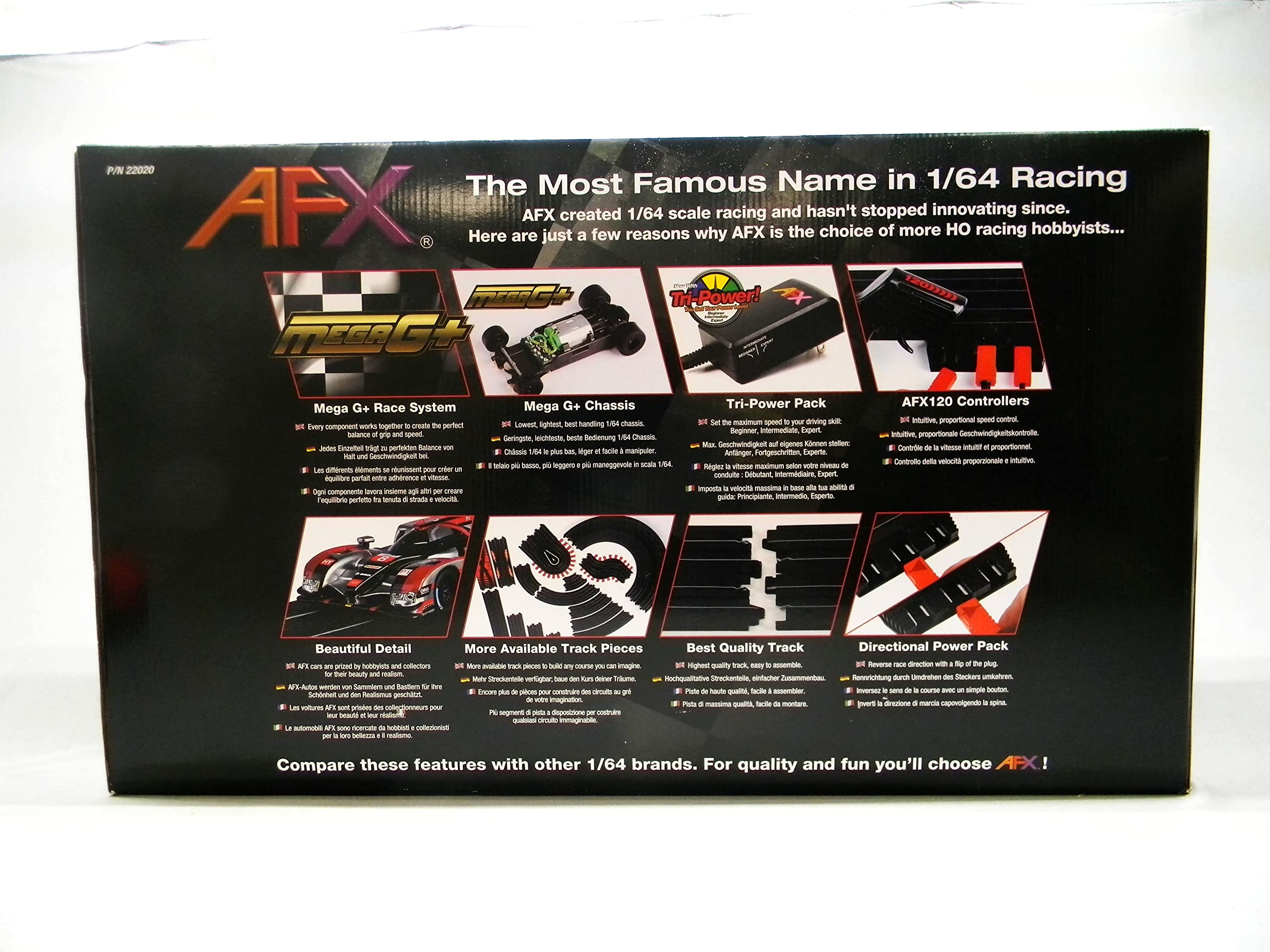 AFX 22020 Giant Raceway HO Scale Electric Slot Car Set - High-Speed Racing Toy for Kids & Adults - Perfect for Home, Office & Game Room Entertainment