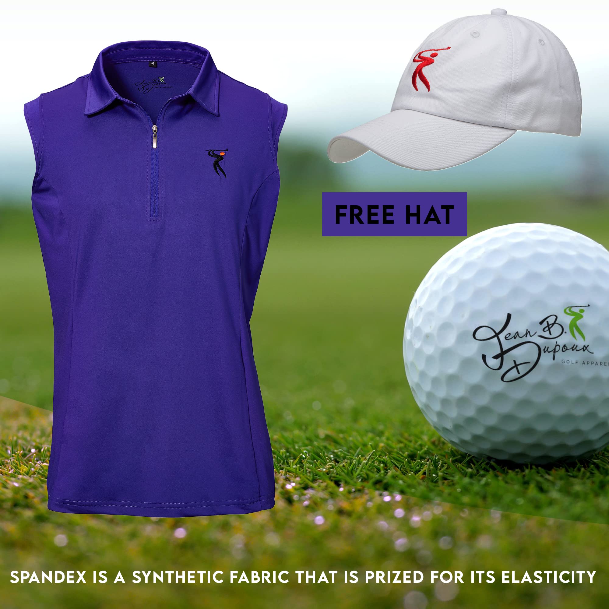 Premium French Cut Women's Golf T-Shirt - Short Sleeve Comfort Fit Moisture-Wicking Polo Shirt with Free Golf Hat | Perfect for Golfing, Tennis & Outdoor Sports Activities