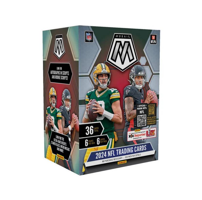 2024 Panini Mosaic Football Blaster Box - NFL Trading Cards Collection for Collectors & Fans - Perfect for Gifts, Investments, and Fantasy Football Season