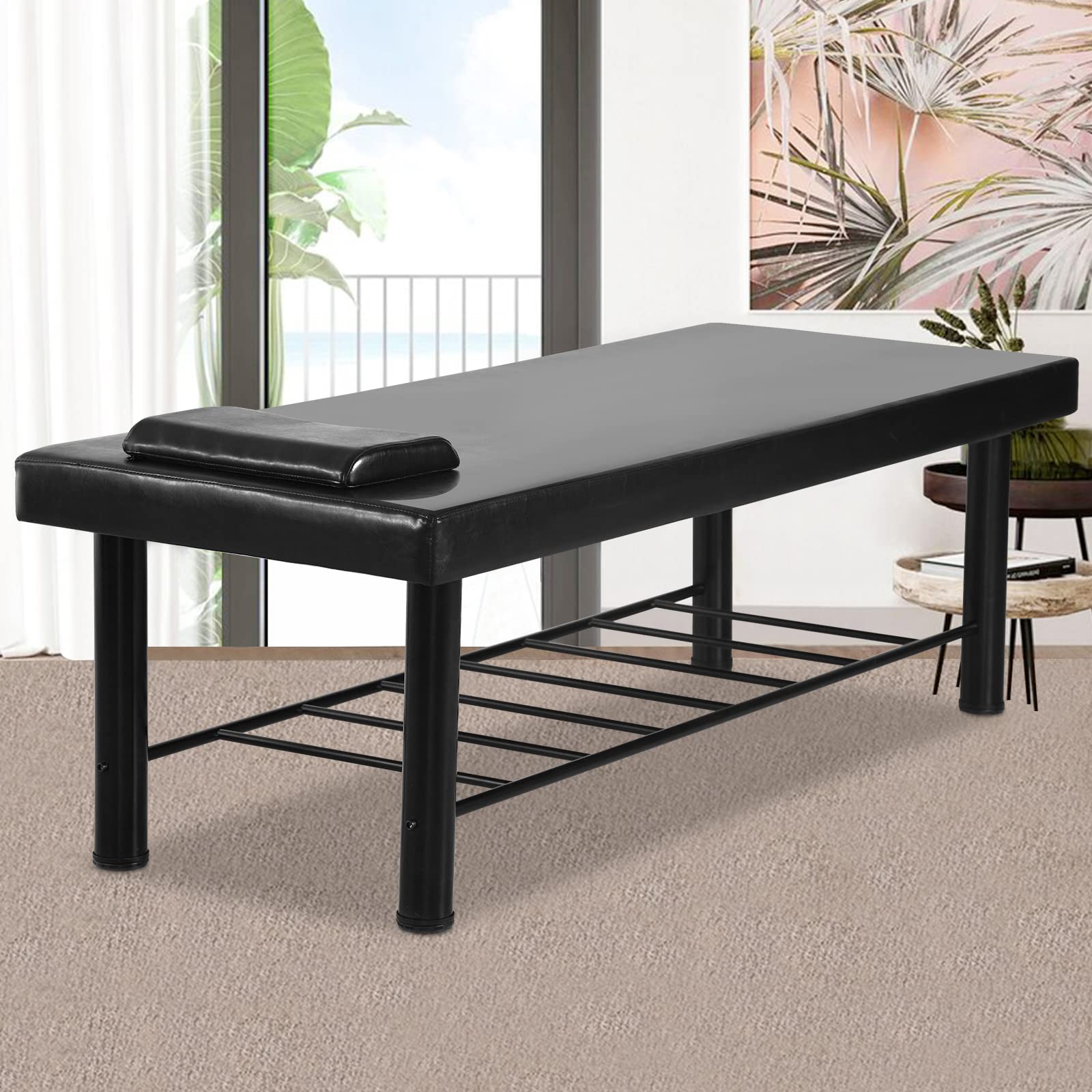 Professional Heavy Duty Massage Table with PU Leather & Metal Frame - 450 lbs Weight Capacity for Spa, Salon, Tattoo, Lash Extensions & Physical Therapy - Perfect for Facial Treatments, Beauty Services & Relaxation Therapy