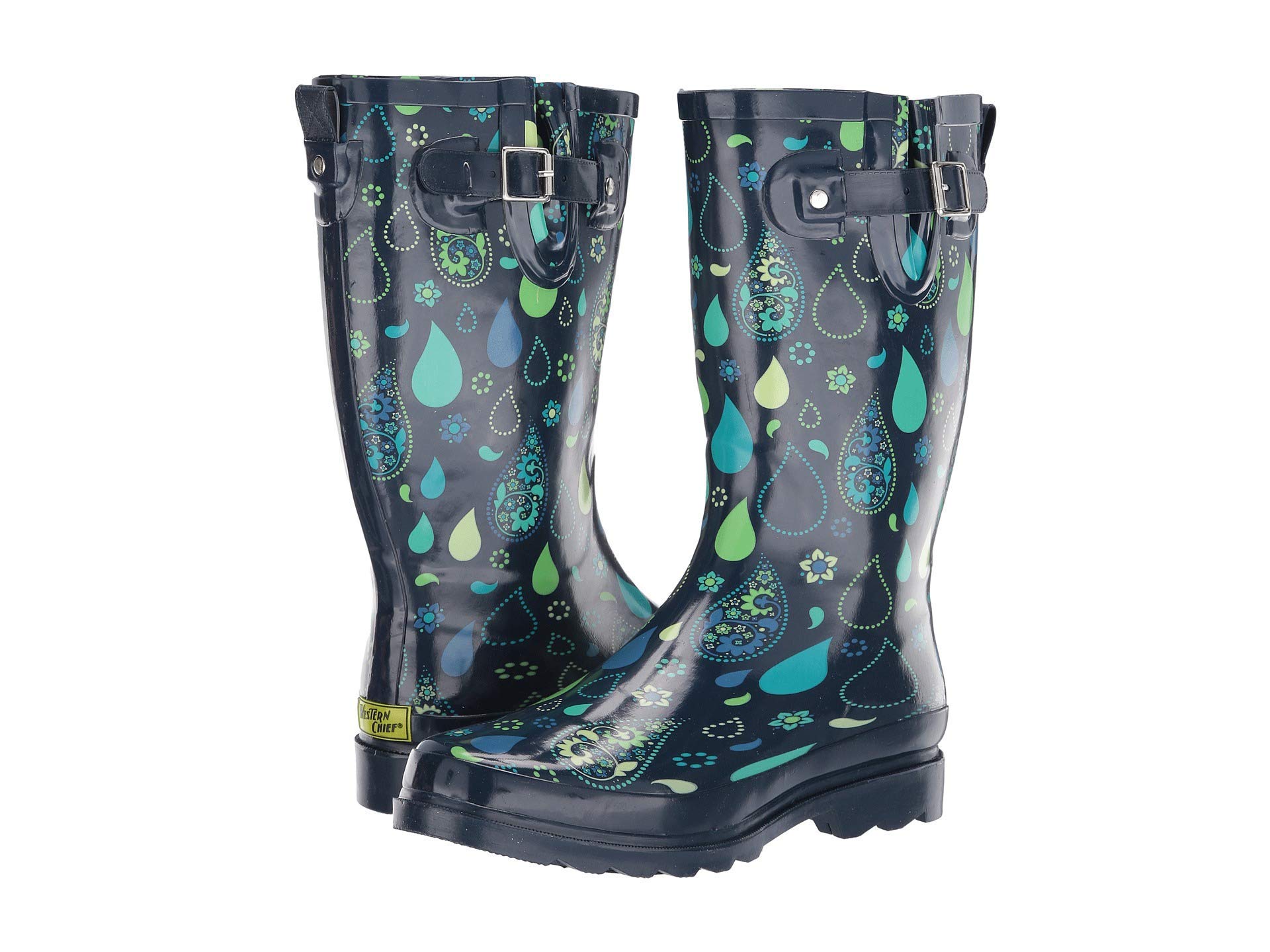 Western Chief Women's Tall Waterproof Rain Boots - Outdoor Garden Shoes for Walking, Hiking & Yard Work - Comfortable & Durable for Wet Weather