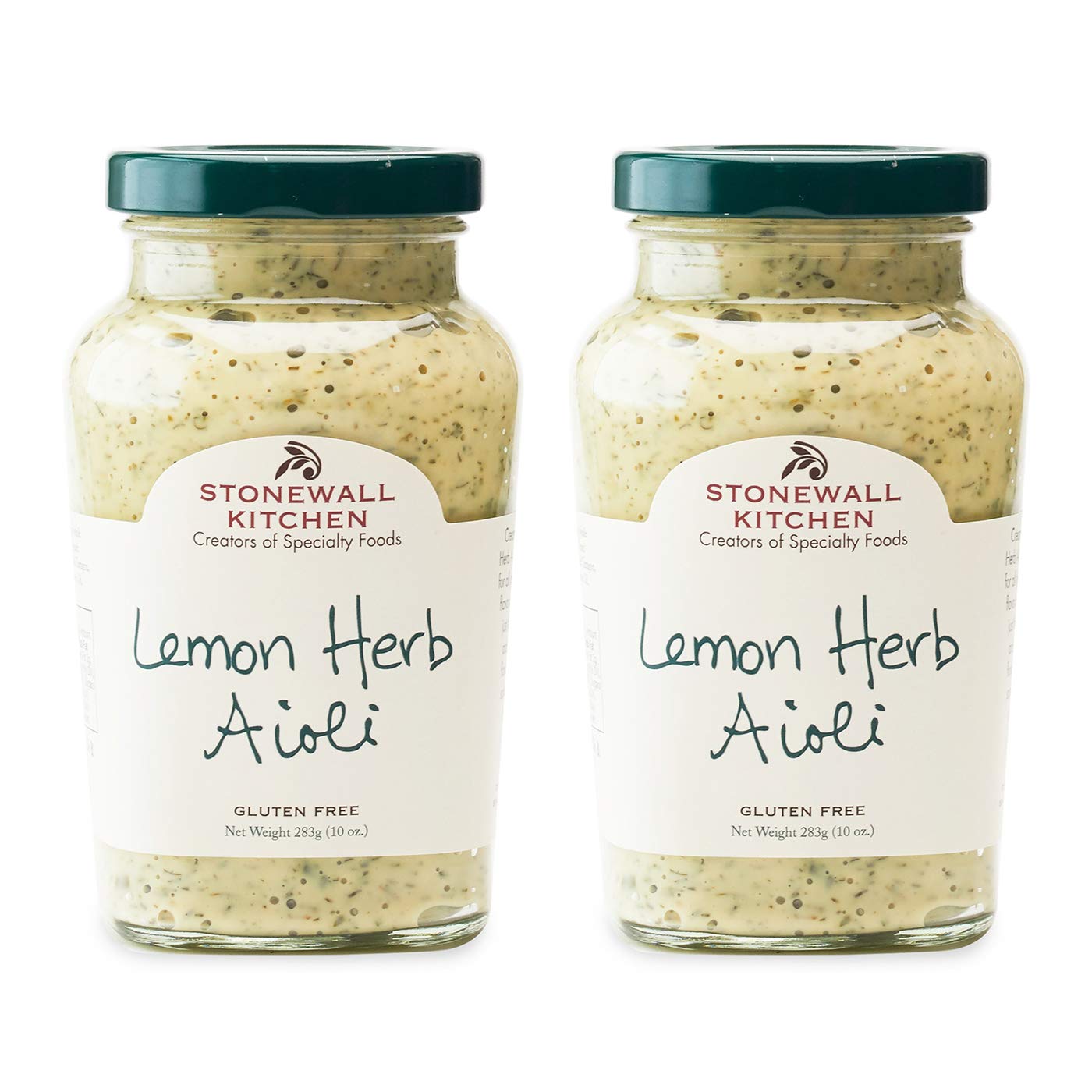 Stonewall Kitchen Lemon Herb Aioli - 10 oz (Pack of 2) | Premium Gourmet Sauce for Sandwiches, Seafood & Grilled Dishes | Perfect for BBQs, Picnics & Dinner Parties