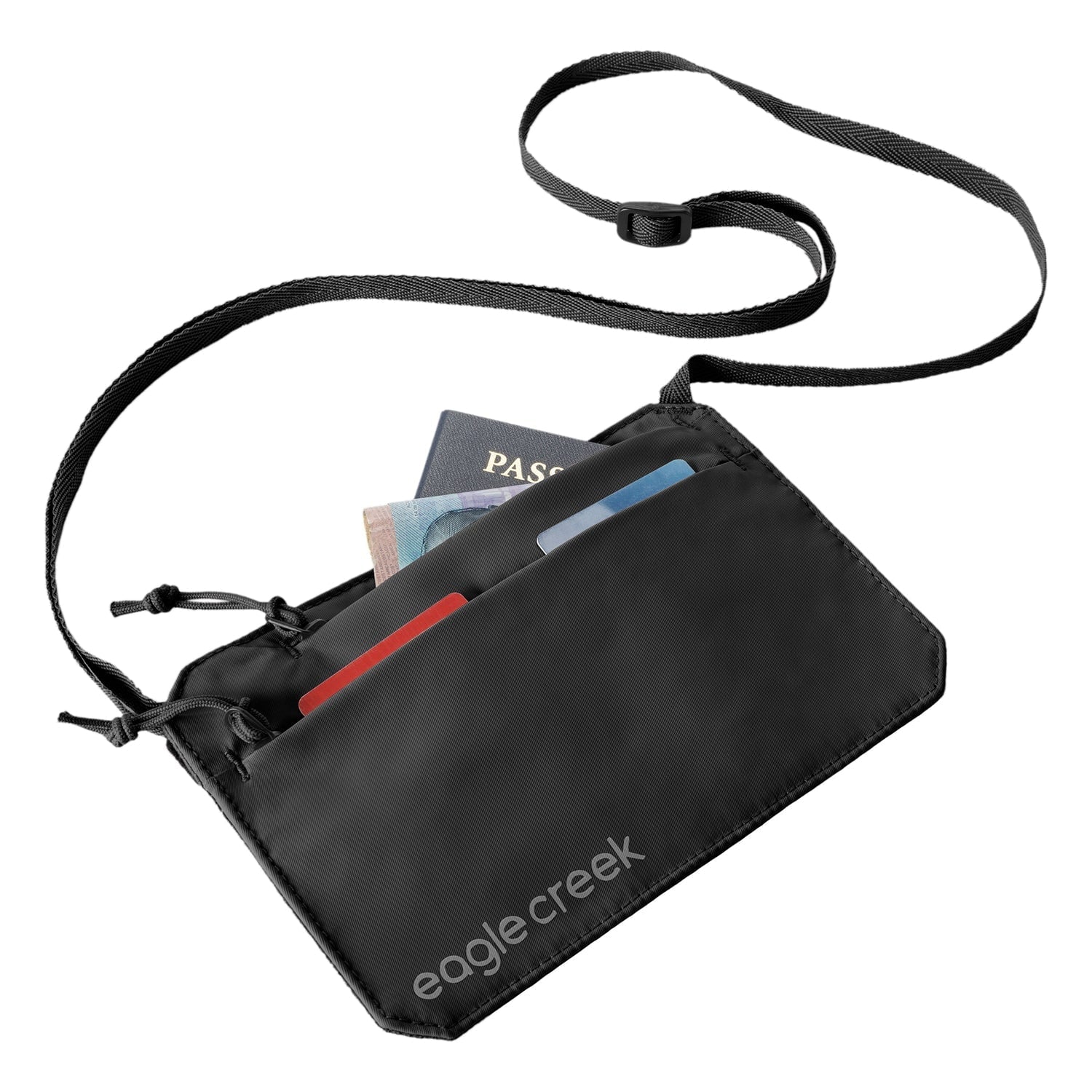 Eagle Creek Undercover RFID Neck Wallet - Anti-Theft Travel Money Belt for Secure Passport & Credit Card Storage - Perfect for Airports, Sightseeing & International Trips
