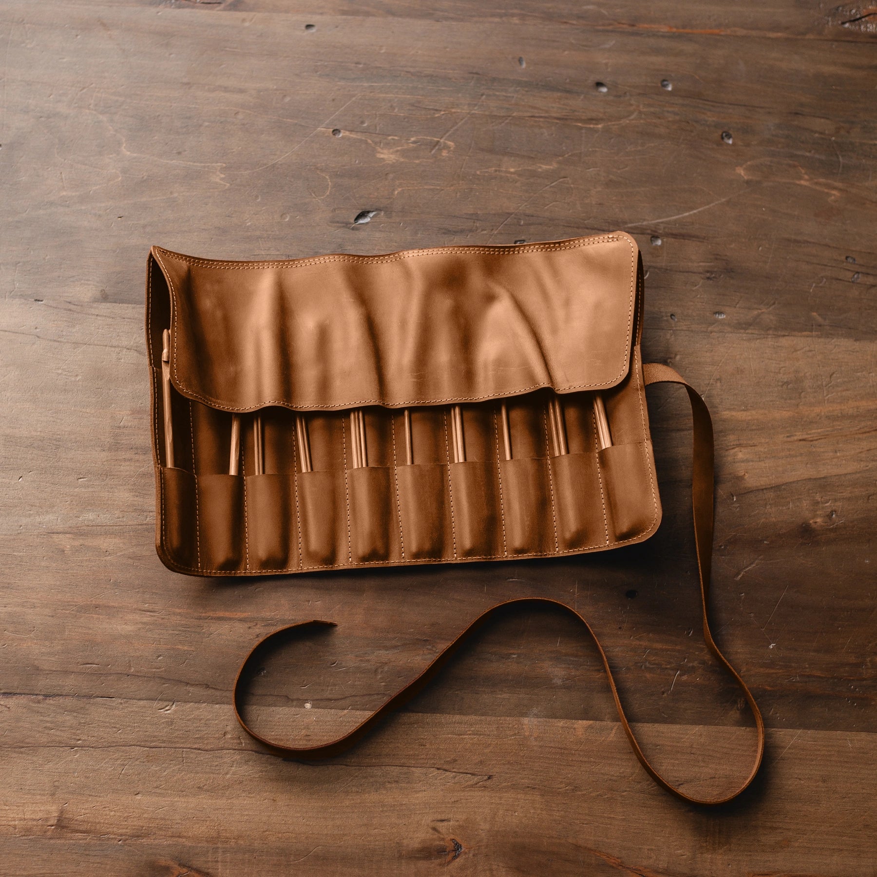 Premium Knitting Needle Organizer Case - Durable Storage for Straight & Circular Needles - Perfect for Knitters, Crocheters & Crafters - Ideal for Travel, Home & Yarn Projects