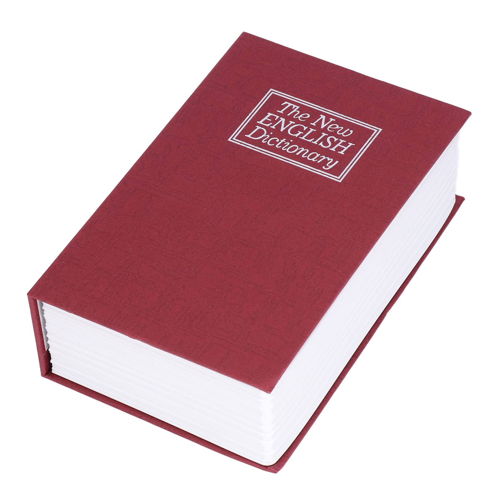 7.1 x 4.7 x 2.2 Inch Book-Shaped Steel Safe Box with Classic Password Lock - Secure Storage for Money, Cash, Passport, Jewelry & Valuables (Red) - Perfect for Home, Office, Travel & Emergency Use