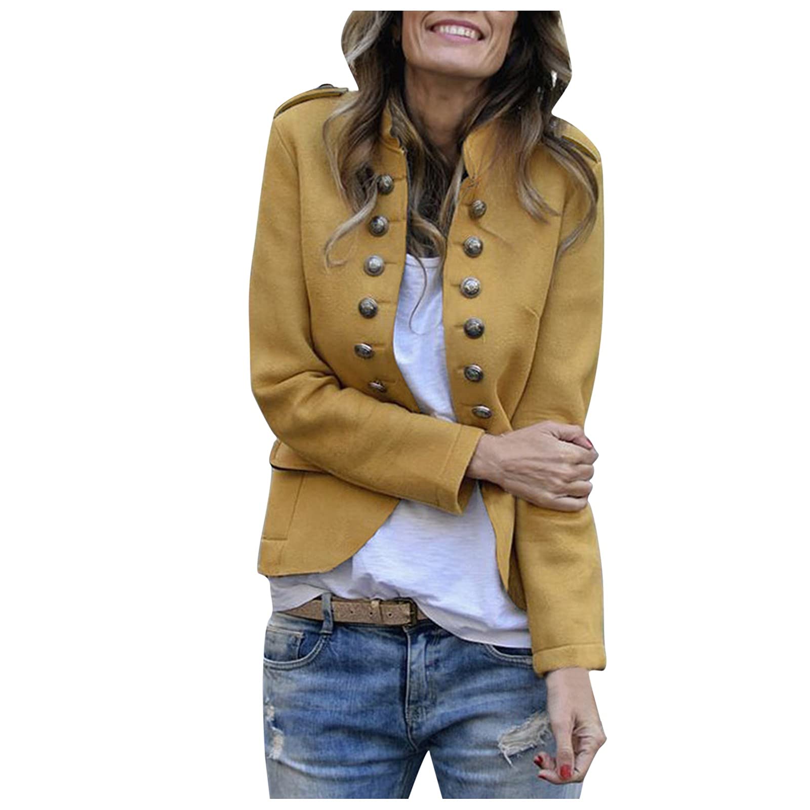 Women's Double Breasted Blazer - Office & Casual Wear