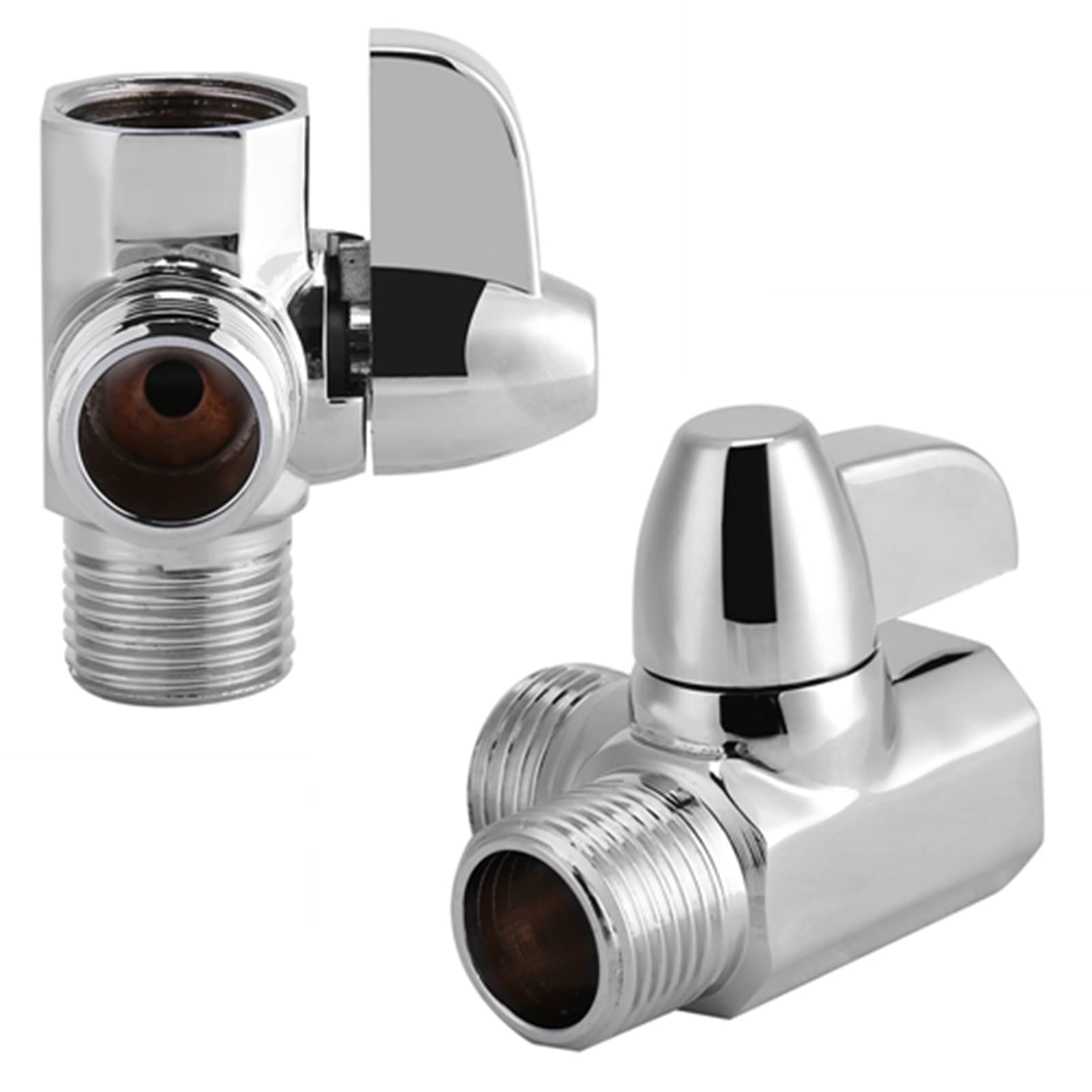 3-Way Brass Chrome Shower Diverter Valve - G1/2 T-Shaped Adapter for Rainfall Showerhead & Hose Set - 2 Way Splitter for Multiple Shower Configurations - Perfect for Bathroom Renovation & Spa-Like Experience