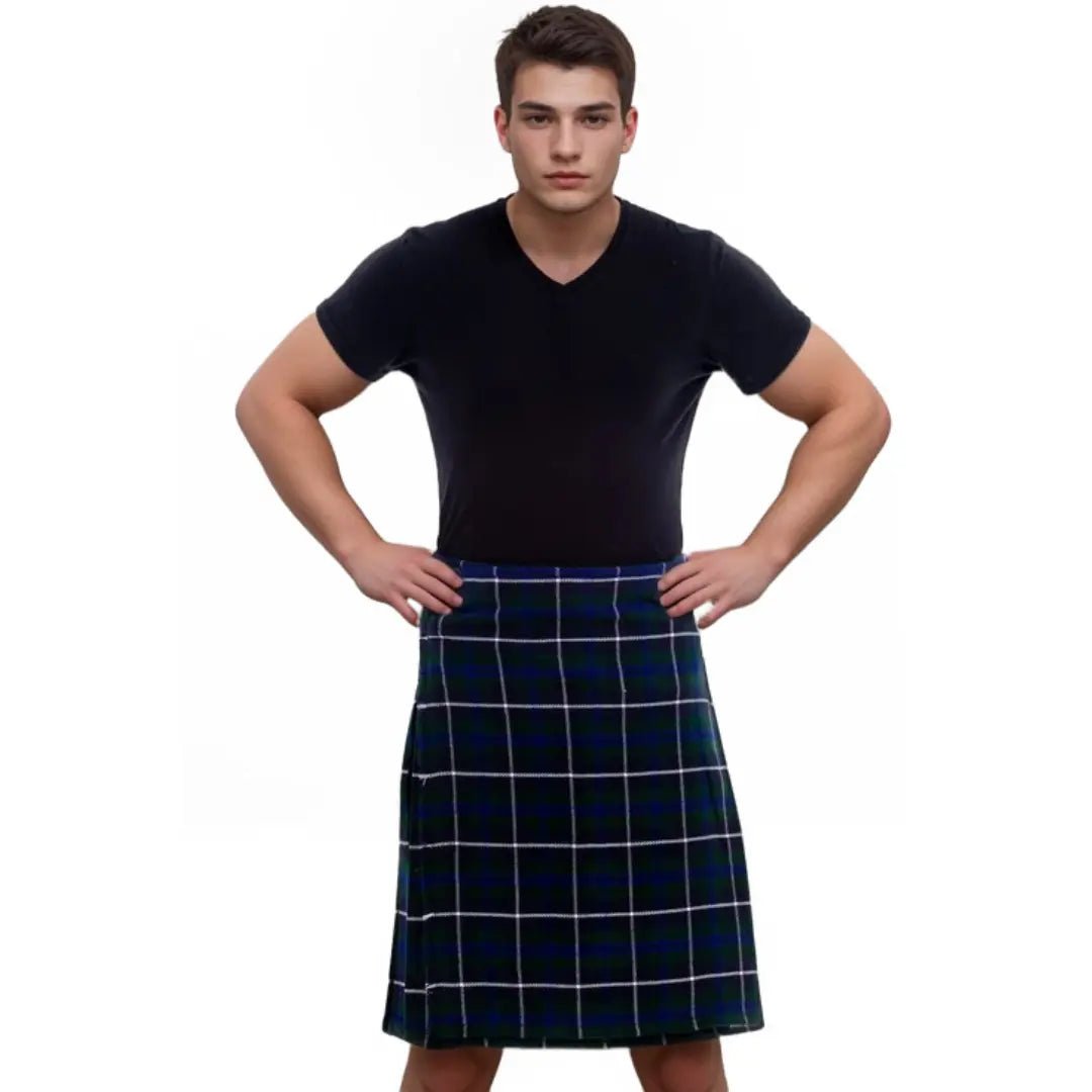 Premium Custom Douglas Tartan Kilt for Men - Traditional Scottish Highland Dress for Weddings, Festivals & Clan Gatherings