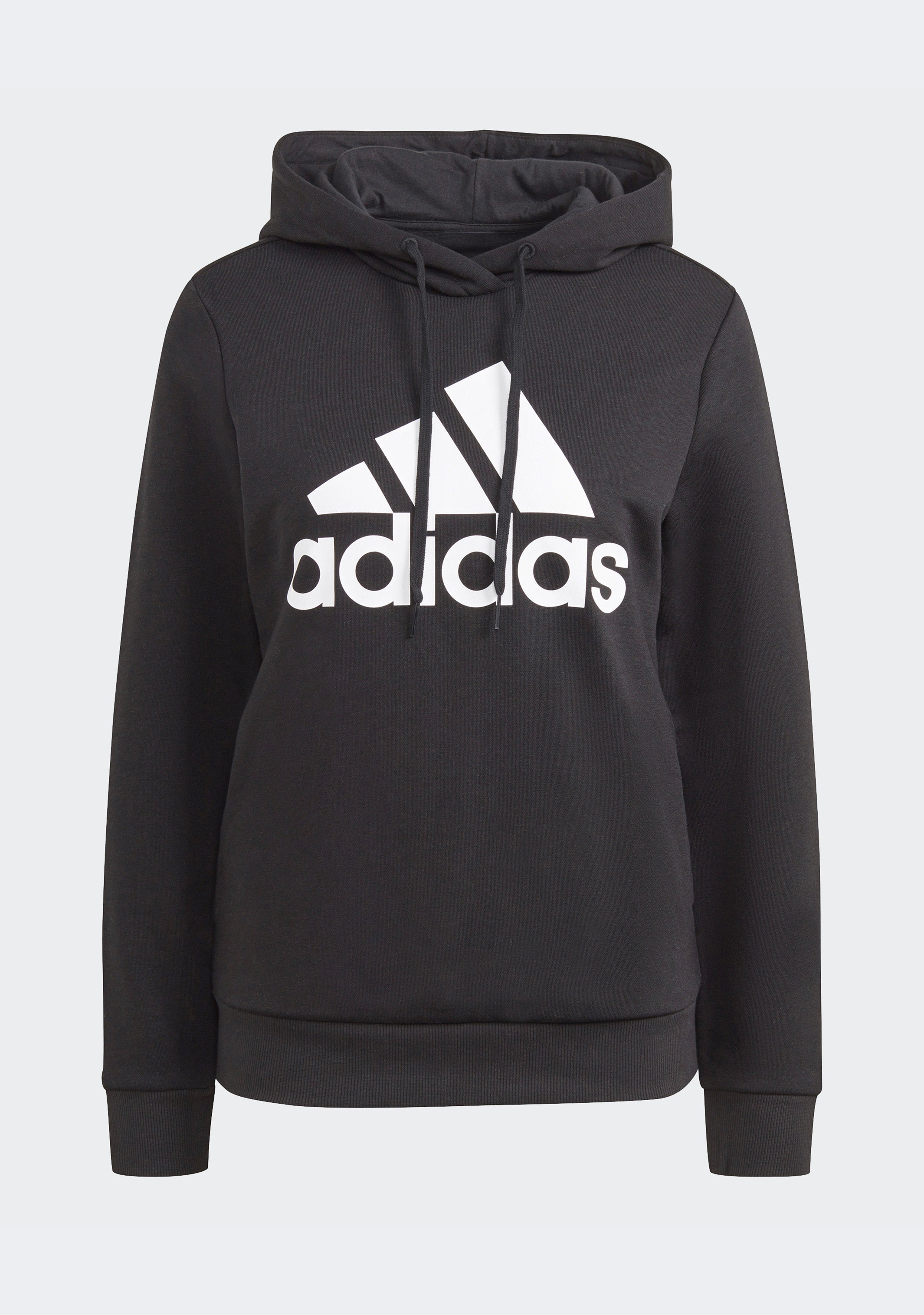 Adidas Women's Essentials Relaxed Fit Logo Hoodie - Black | Soft Fleece Pullover for Casual Wear, Gym & Lounge | Perfect for Everyday Comfort & Street Style