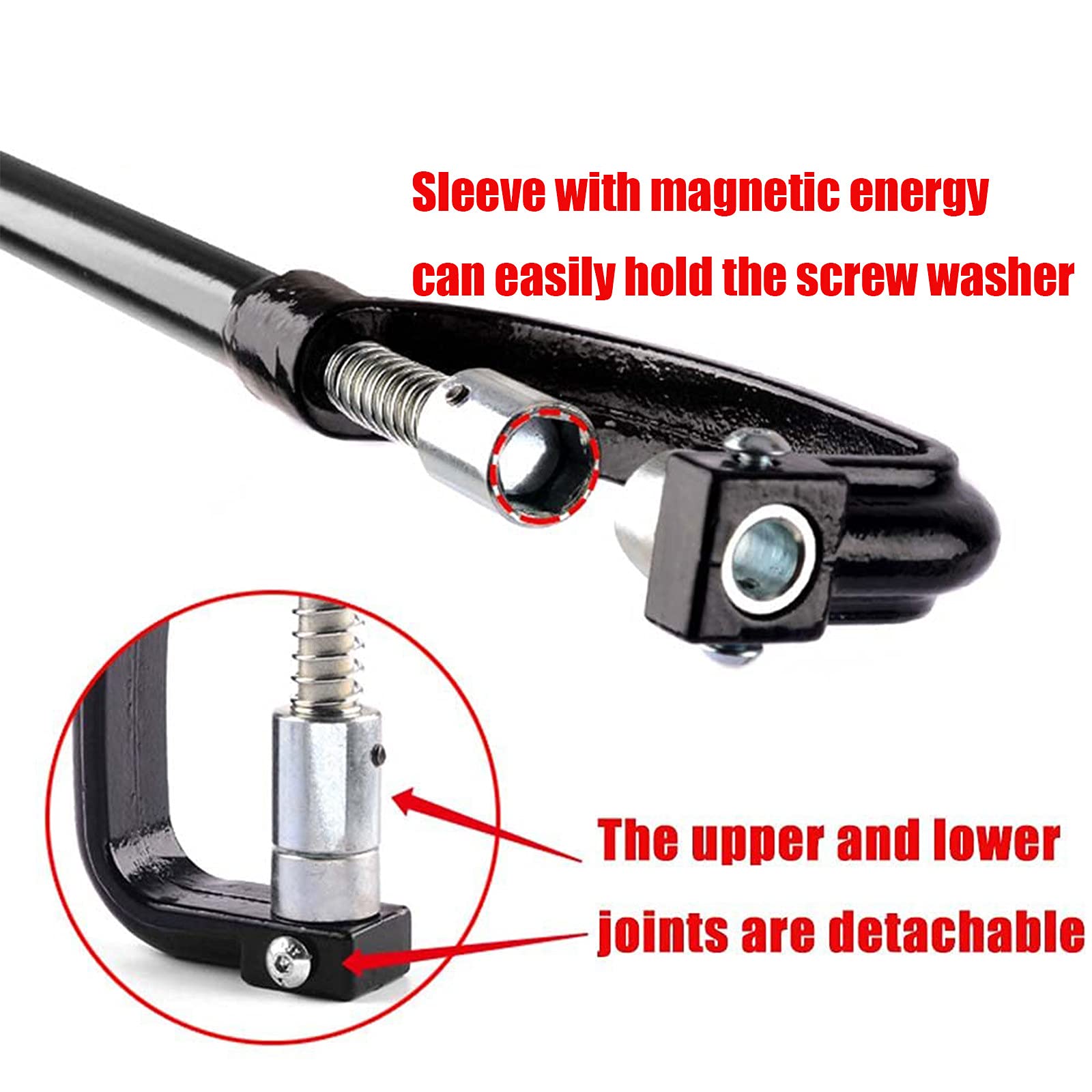 AC Disassembly Tool Wrench - Heavy Duty Magnetic Screwdriver Set with Interchangeable M12/M14/M17 Sockets for HVAC Maintenance & High Altitude Repairs | Perfect for Professional Technicians & DIY Home Air Conditioning Repair