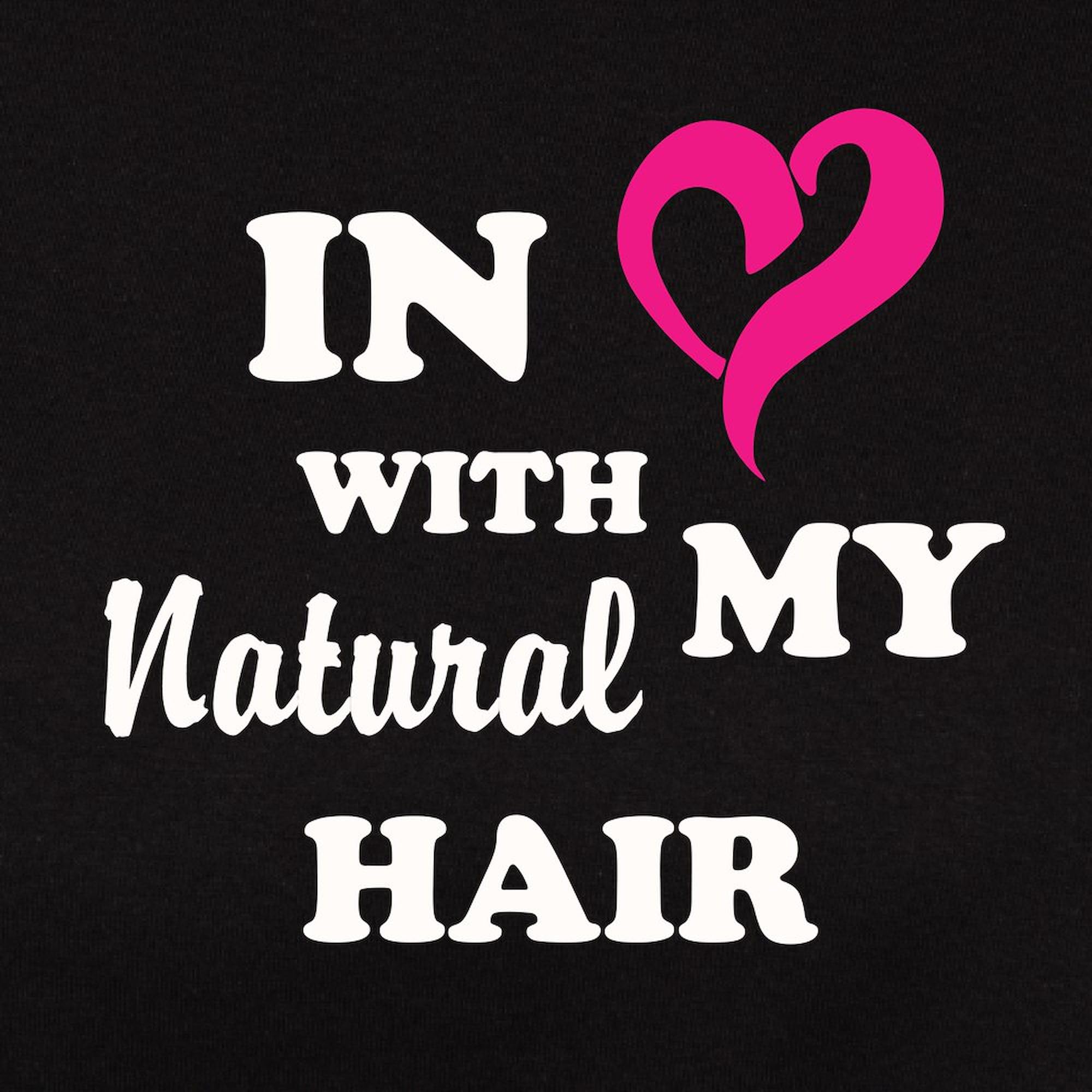 Natural Hair Love Women's Cotton Dark T-Shirt | Comfortable Casual Wear for Black Pride, Natural Hair Appreciation & Everyday Outfits
