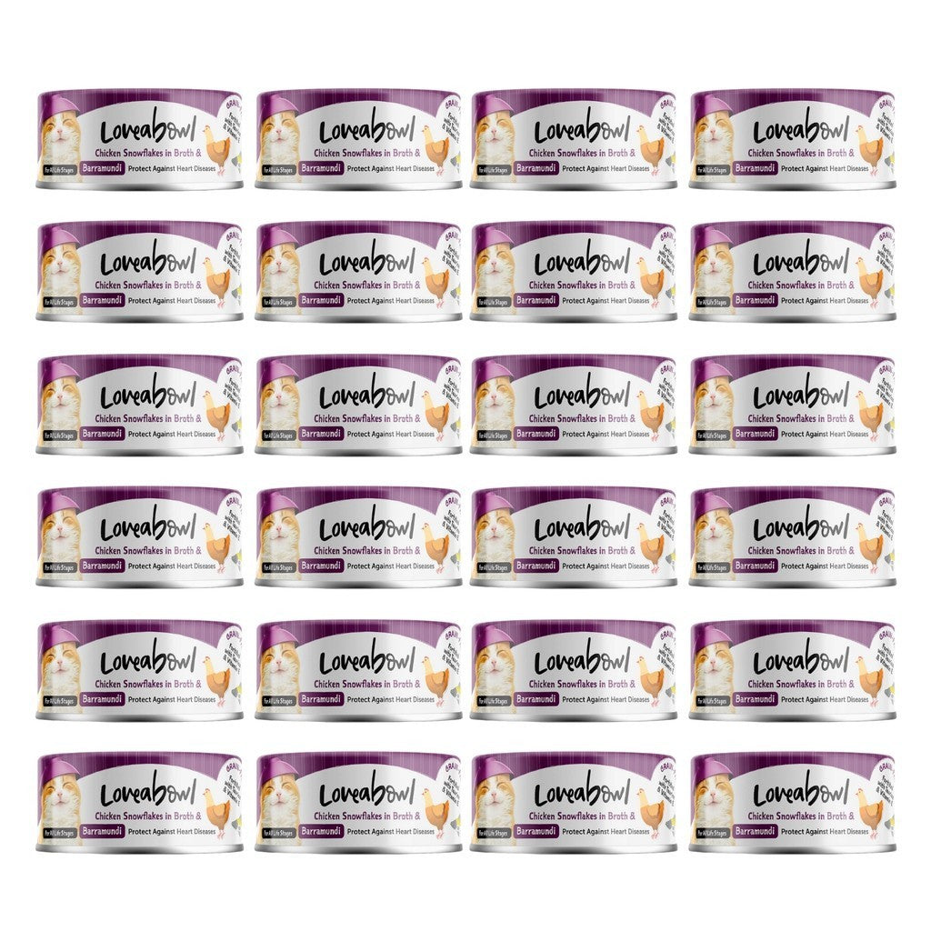 Loveabowl Chicken & Tuna in Broth Wet Cat Food - Grain Free, 24 Pack (70g Each) | Complete Nutrition for Kittens & Adult Cats | Perfect Meal Topper or Standalone Meal