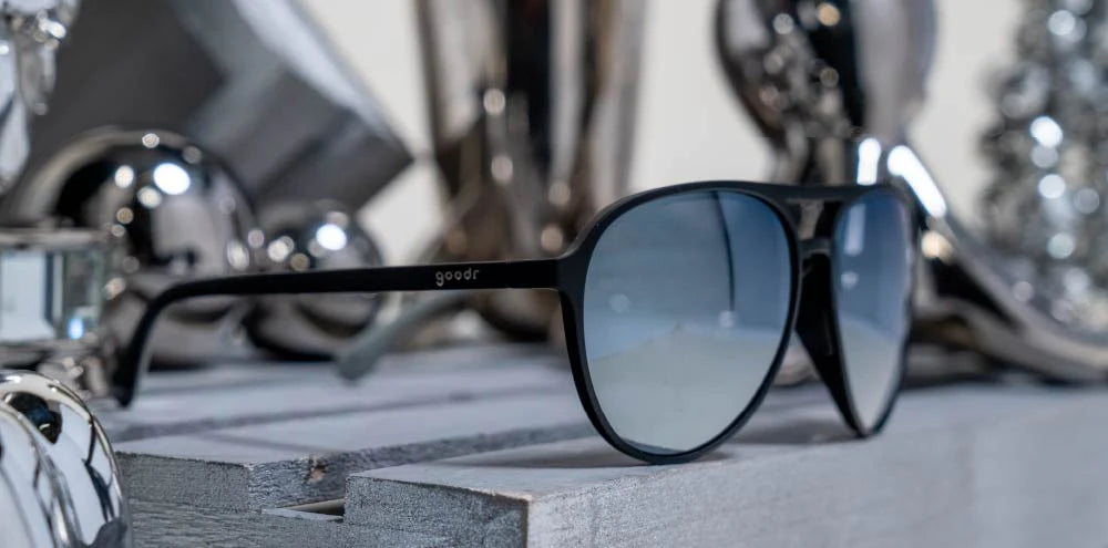 Goodr Sunglasses - Polarized UV Protection, Lightweight & Stylish for Running, Cycling & Outdoor Activities | Chrome Package Included