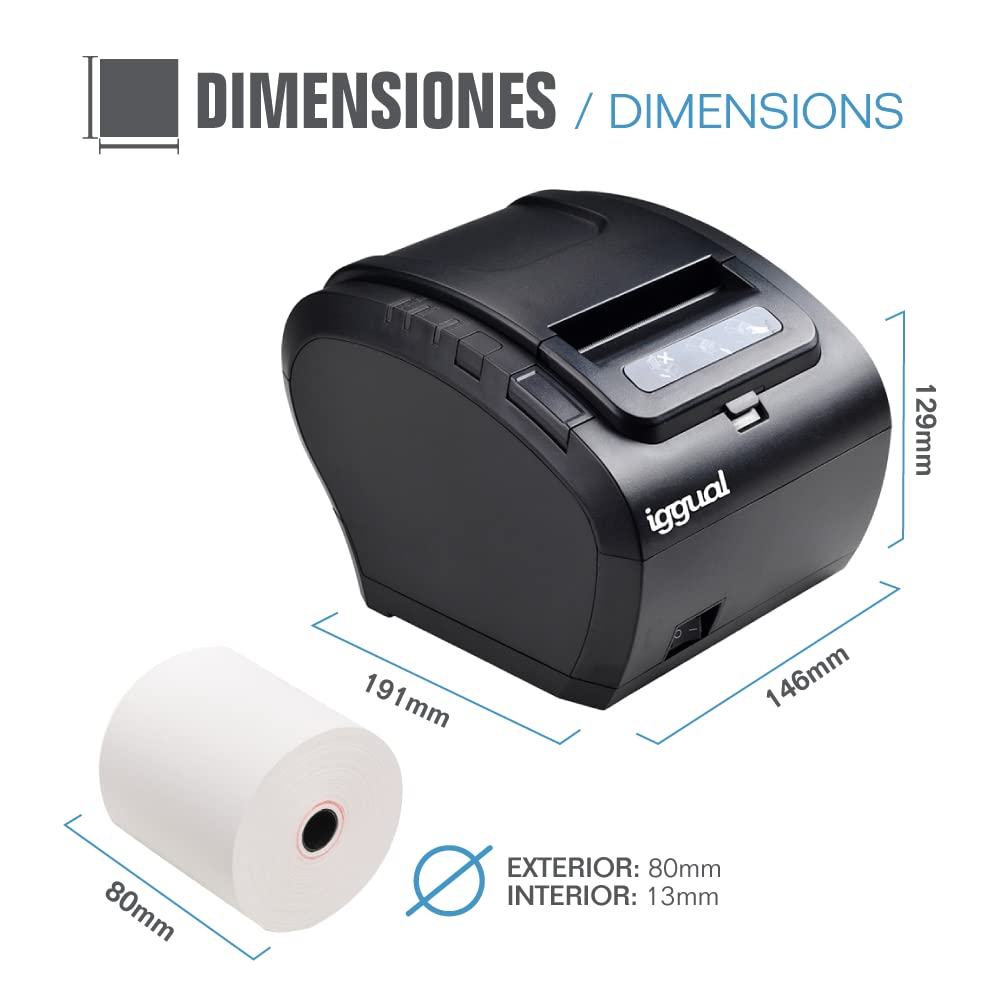 TP8002 Thermal Printer with USB, RS232 & Ethernet Connectivity - Ideal for Shipping Labels, Barcode Printing & Retail Receipts