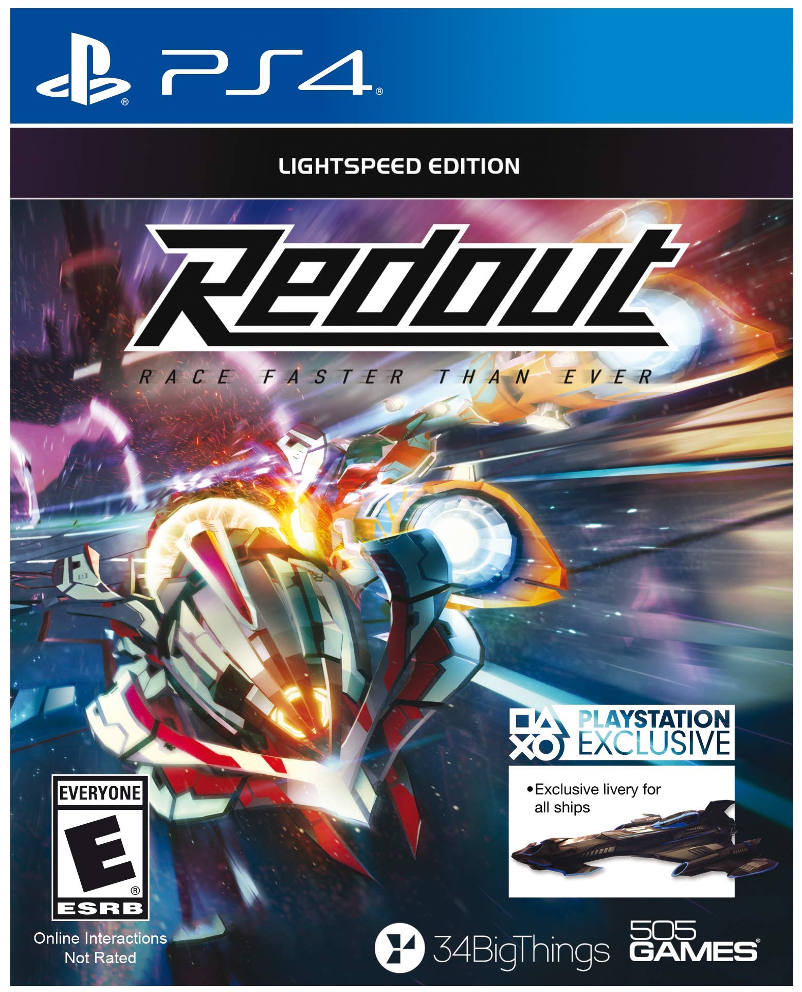 Redout - High-Speed Racing Game for PlayStation 4 | Futuristic Anti-Gravity Arcade Experience | Perfect for Racing Fans & Competitive Multiplayer Gaming