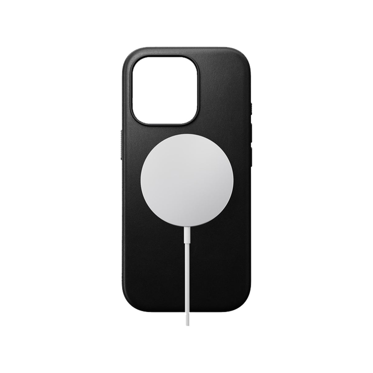 Premium Genuine Leather Phone Case for iPhone 16 Pro - Slim Protective Cover with Raised Bezels (Black) | Perfect for Business Professionals & Everyday Use