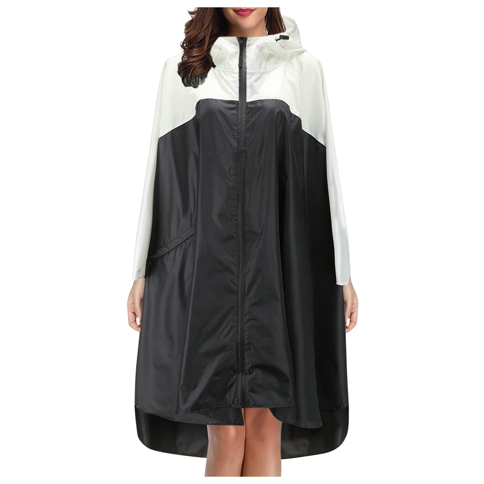 Waterproof Hooded Raincoat for Adults & Teens - Unisex with Pockets for Outdoor Activities