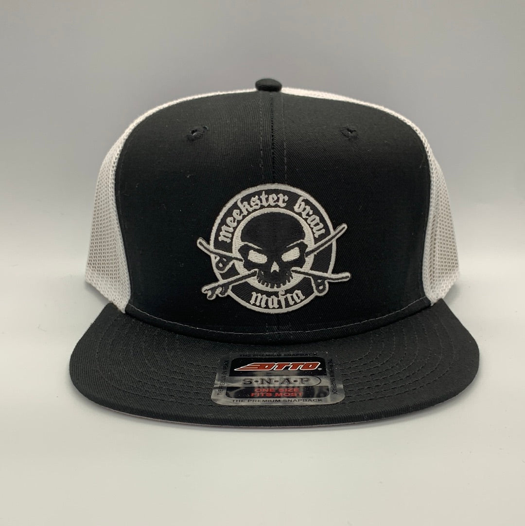 Meekster Brau Surf Skateboard Hat - Black & White - Perfect for Surfing, Skateboarding & Outdoor Adventures