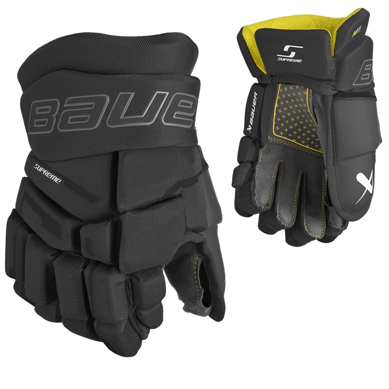 Bauer Supreme M3 Junior Hockey Gloves - Lightweight & Durable for Youth Players - Perfect for Ice Hockey Training & Games