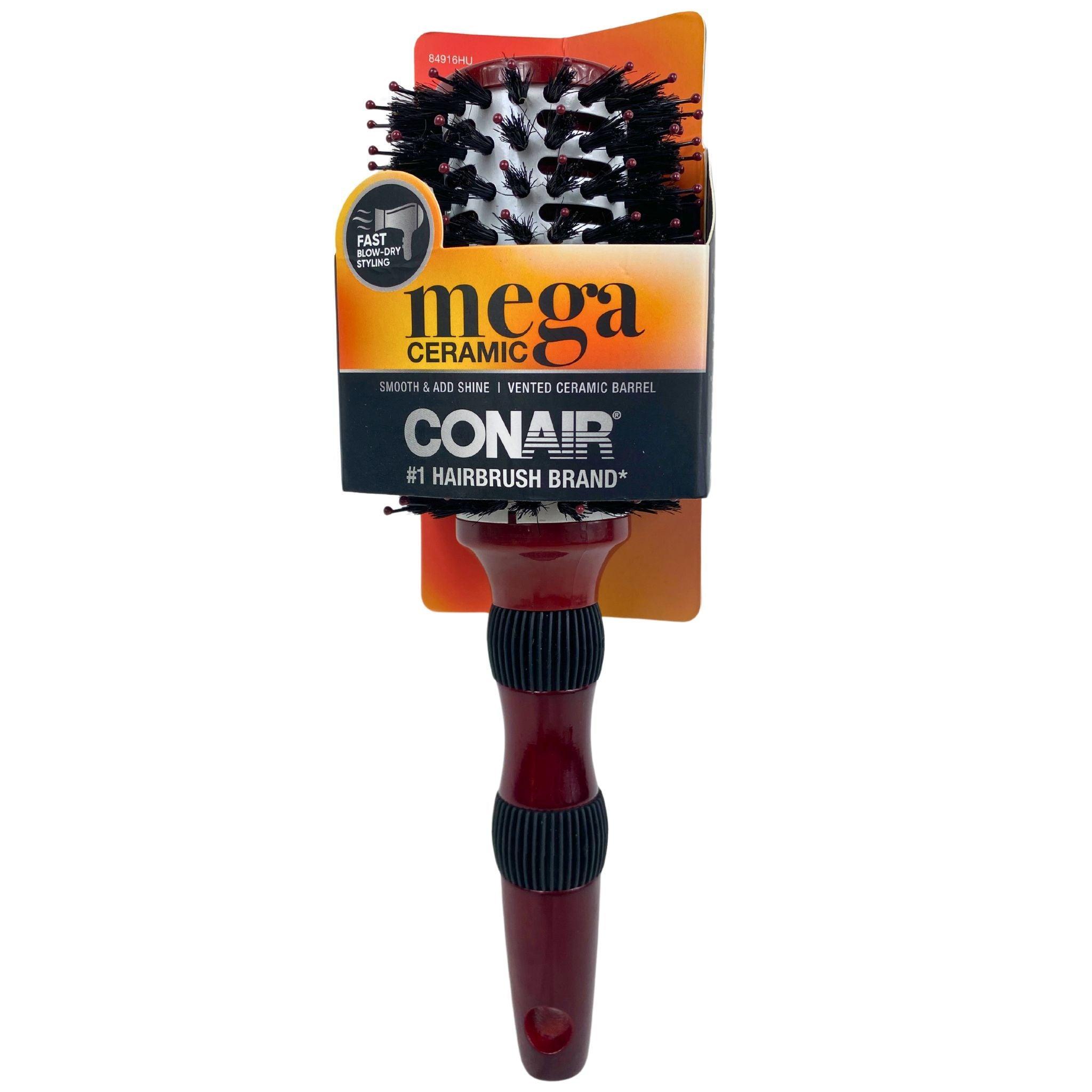 Conair Mega Ceramic Hairbrush - #1 Hairbrush Brand for Smooth & Shiny Hair - Vented Ceramic Barrel (40 Pcs Lot) - Perfect for Salons, Stylists & Home Hair Care