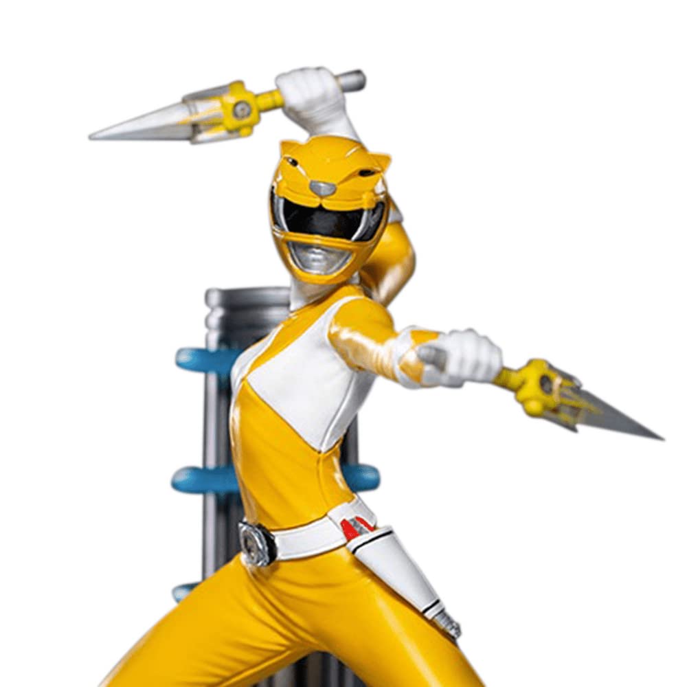 Iron Studios Mighty Morphin Power Rangers Yellow Ranger BDS Art Scale 1/10 Statue - Collectible Action Figure for Fans & Display - Perfect for Home Decor, Office Display, and Power Rangers Collections