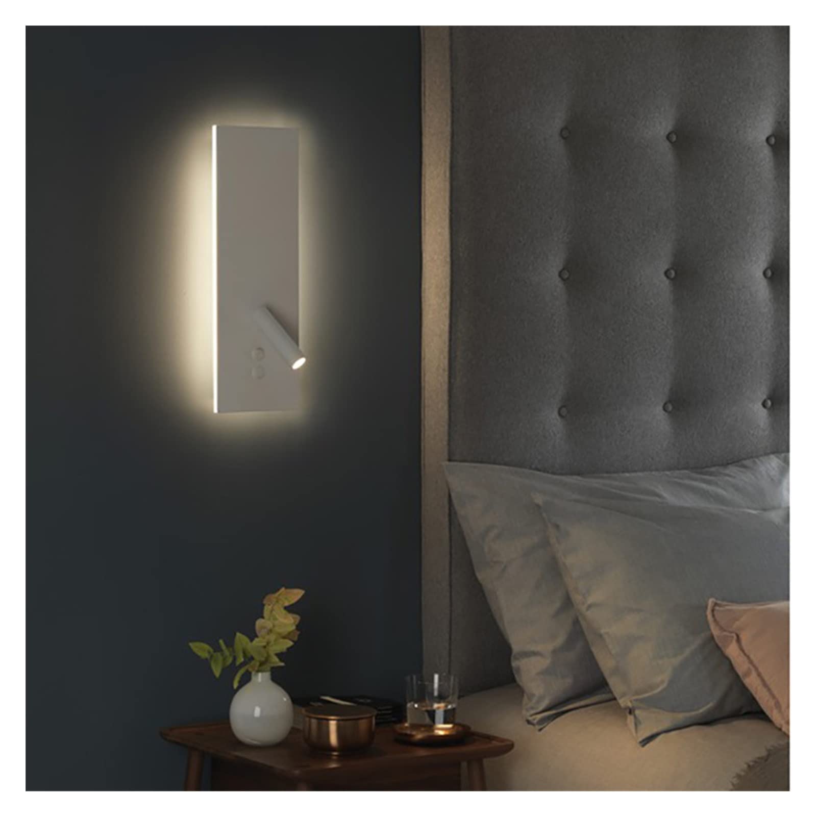 Modern Iron LED Wall Lamp - White Cold White 6000K, Bedroom Wall Light Fixture, Contemporary Applique Murale Luminaire for Home Decor, Living Room, Hallway & Bedside Lighting - Dropship Compatible