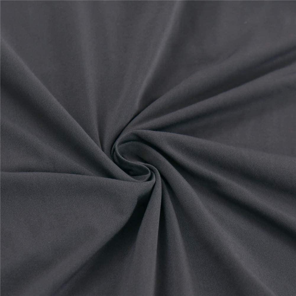 Stretch Dining Chair Covers Set of 6 - Washable Polyester Slipcovers for Kitchen, Hotel & Wedding Chairs - High Back Seat Protectors (Gray) - Perfect for Home Decor, Restaurant Use & Special Events