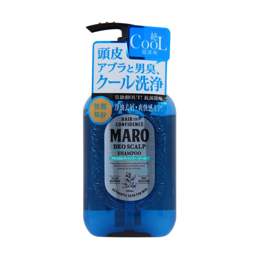 MARO DEO Scalp Shampoo Cool - Refreshing & Cooling Scalp Care for Men & Women (400mL) - Ideal for Itchy Scalp, Dandruff Control & Daily Hair Cleansing