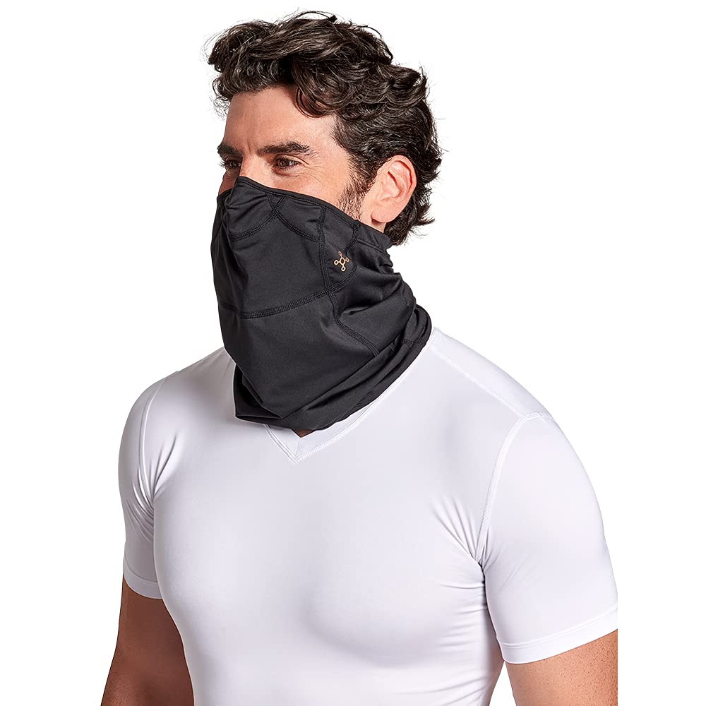 Tommie Copper Infused Face Mask Gaiter - Adjustable with Rear Cinch & Nose Wire - Built-in Face Cover for Outdoor Activities, Hiking, and Daily Protection
