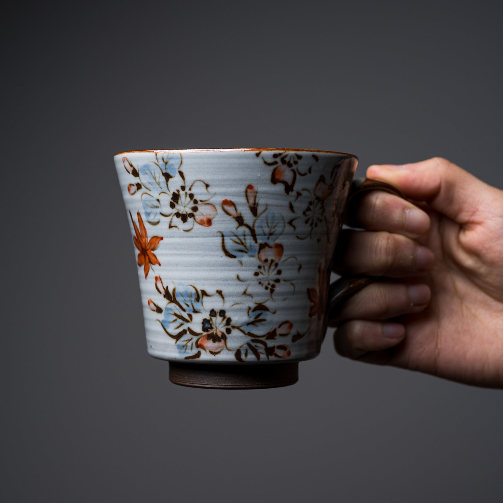 Handmade Kyoto Kiyomizu Ware Ceramic Mug - Traditional Japanese Unkin Design - Perfect for Tea, Coffee & Home Decor
