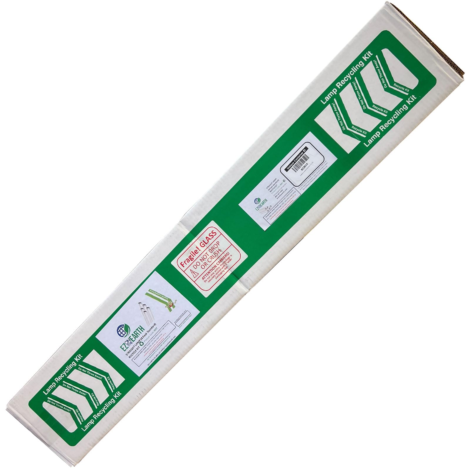 Eco-Friendly Recycling Box for Straight Lamps – Prepaid Mail Back Kit Holds 27 T12 or 64 T8 Fluorescent Tubes (4 Foot Standard Size) | Safe Disposal for Offices, Schools & Commercial Buildings