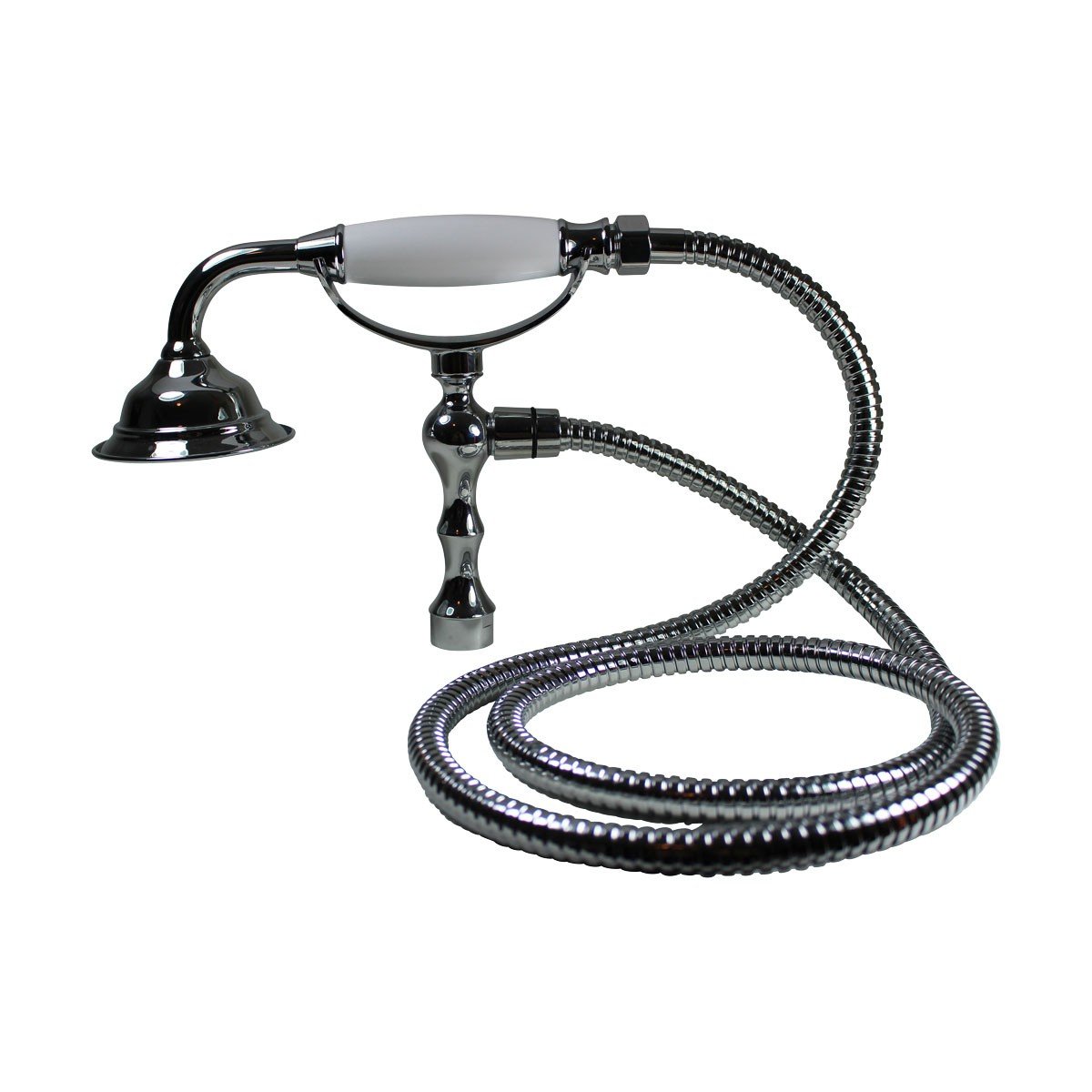 Renovators Supply Handheld Shower Head with 58-Inch Chrome Flexible Hose - Adjustable Spray Settings, Easy Installation for Bathroom & Shower Renovation - Perfect for Elderly, Kids, and Pet Washing