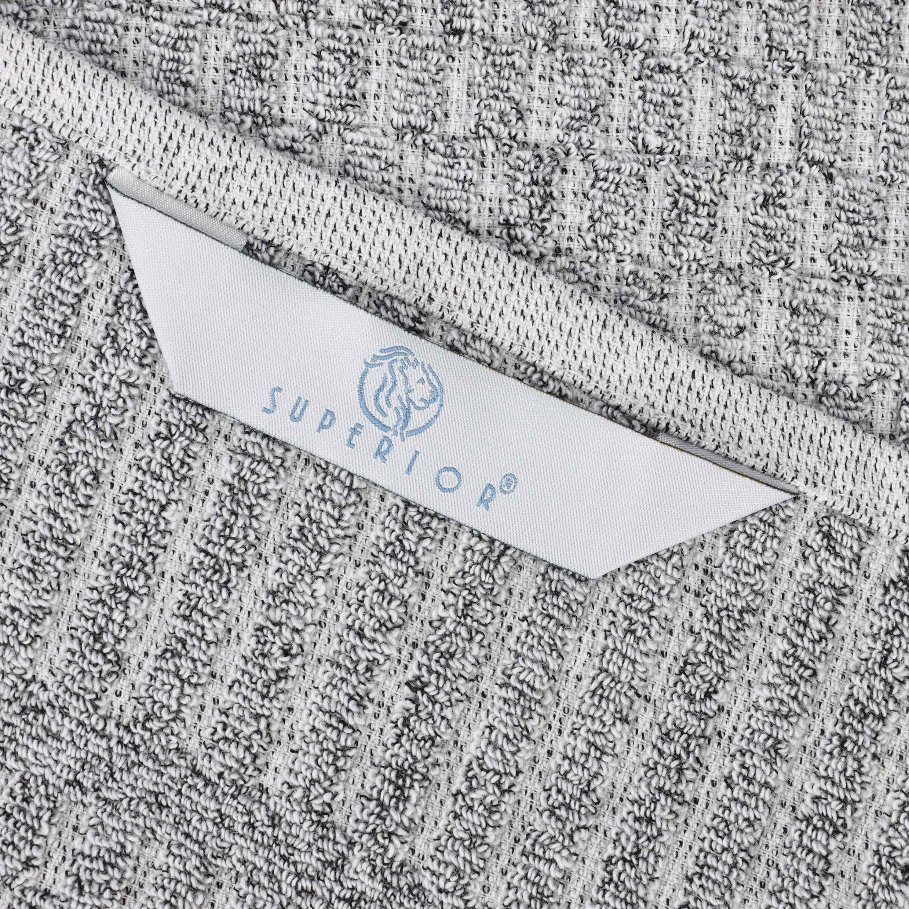 Premium 12-Pack Juno Cotton Blend Checkered Border Face Towels | Medium Weight, Soft & Absorbent | Perfect for Bathroom, Spa, Gym & Travel