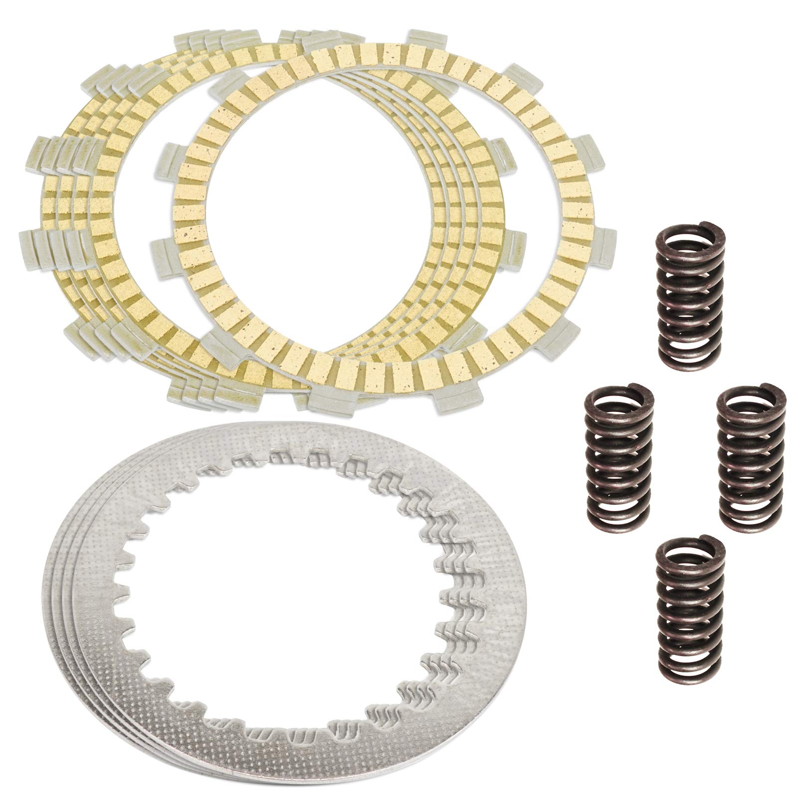 Caltric Clutch Friction Steel Plates & Springs Kit - Compatible with Yamaha XV250 V-Star 250 (2008-2018) - High-Performance Replacement for Smooth Gear Shifting - Perfect for Motorcycle Repair & Maintenance