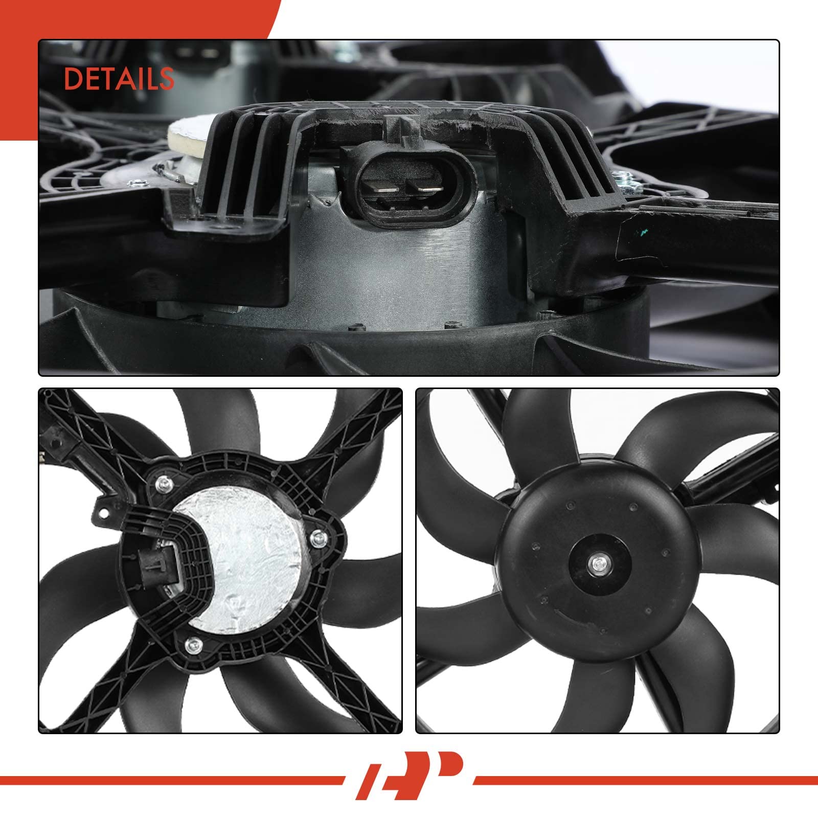 Premium Engine Radiator Cooling Fan Assembly for Ram ProMaster 1500/2500/3500 (2014-2021) - Direct Replacement for OEM# 68188994AA/AB - No AC Version - Heavy Duty Cooling Solution for Commercial Vans & Work Trucks
