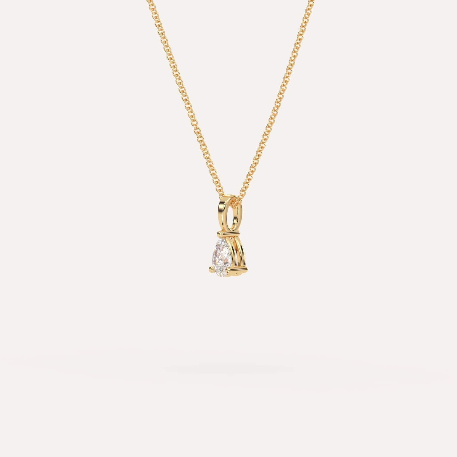 1/4 Carat Pear-Shaped Diamond Pendant Necklace - Elegant Solitaire Jewelry for Women, Perfect for Weddings, Anniversaries & Special Occasions