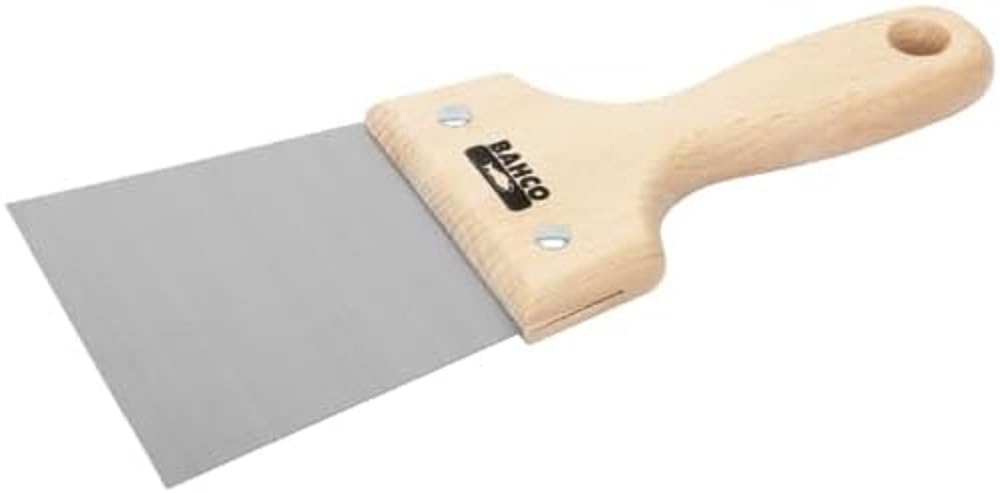 Bahco 219001000 - 10cm Professional Filling Knife for Drywall, Spackling & Paint Repair - Perfect for DIY Home Improvement & Construction Projects