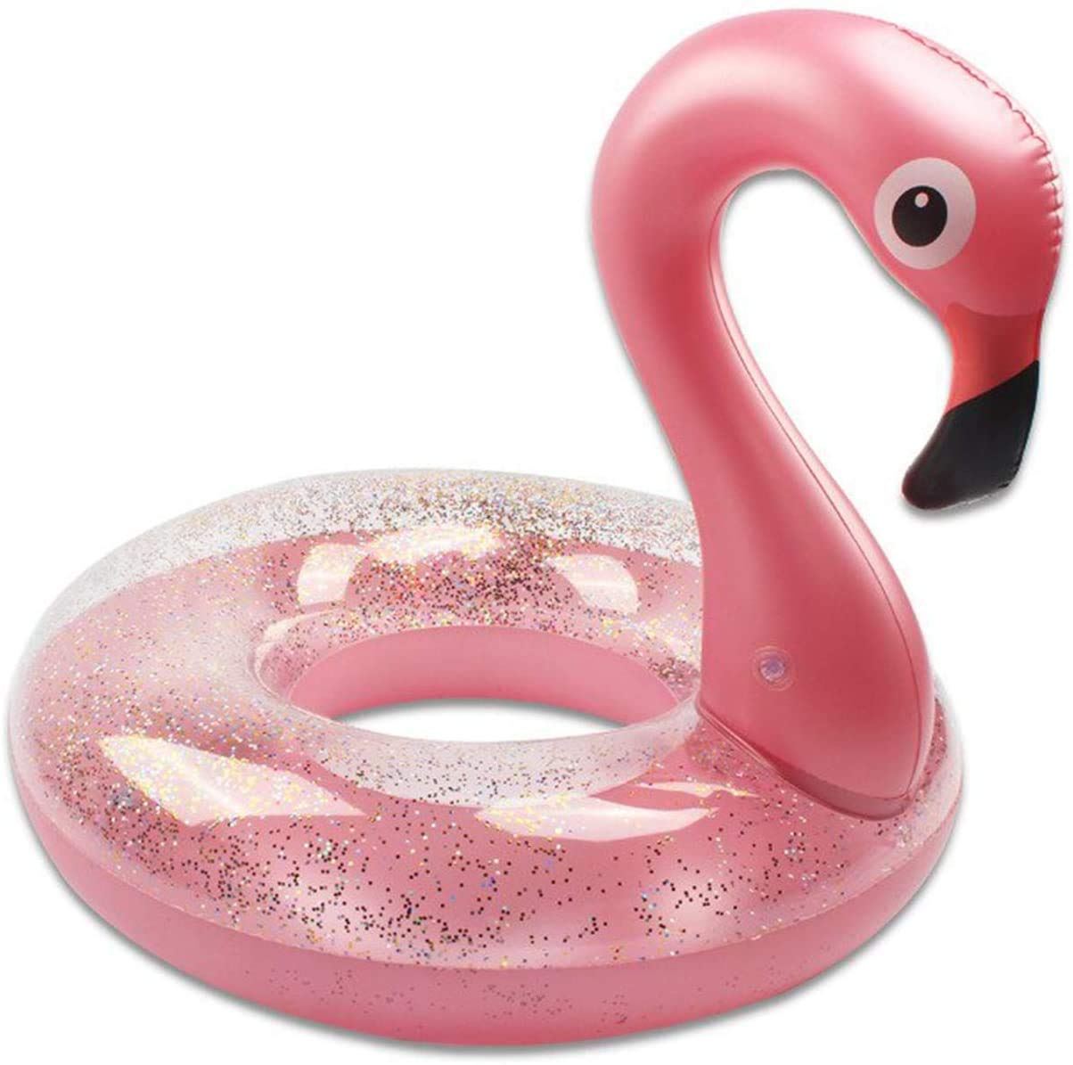 Vermo Glitter Sequin Animal Inflatable Pool Floats - Fun Swimming Pool Rings & Water Toys for Kids and Adults - Perfect for Summer Parties, Beach Vacations, and Backyard Pool Relaxation