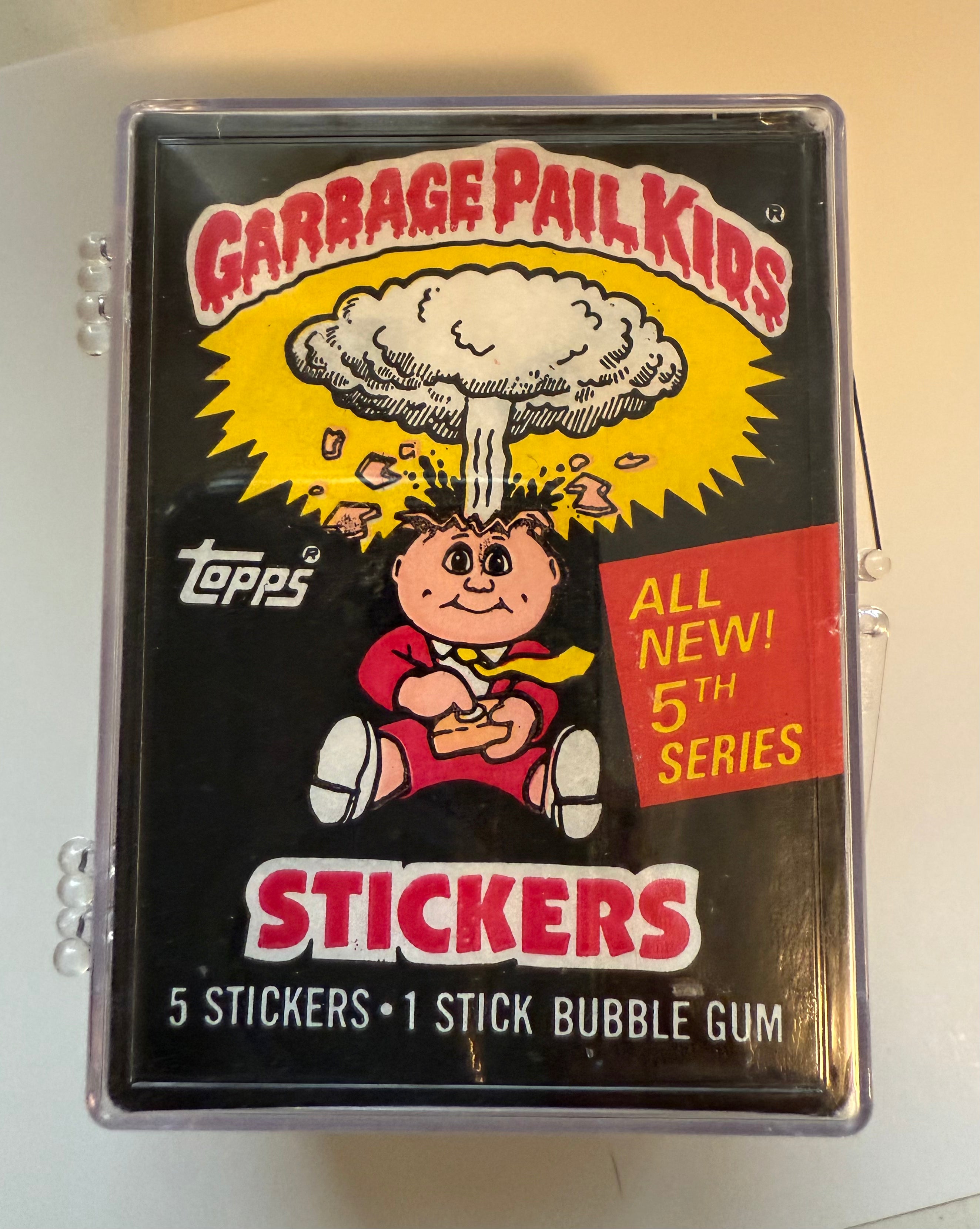 Vintage 1985 Garbage Pail Kids Series 5 Sticker Set - Mint Condition with Original Wrapper | Collectible Trading Cards for Nostalgic Fans & Pop Culture Enthusiasts