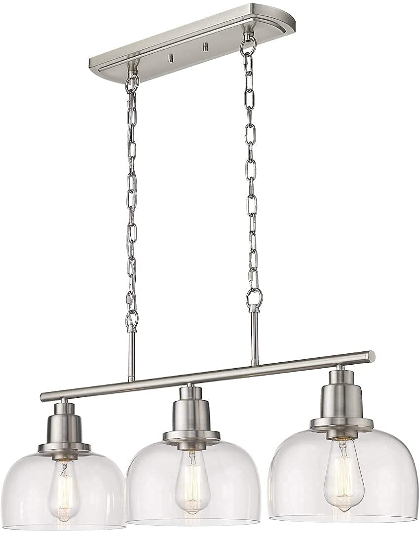 Modern Clear Glass Pendant Light Fixture - 35.4