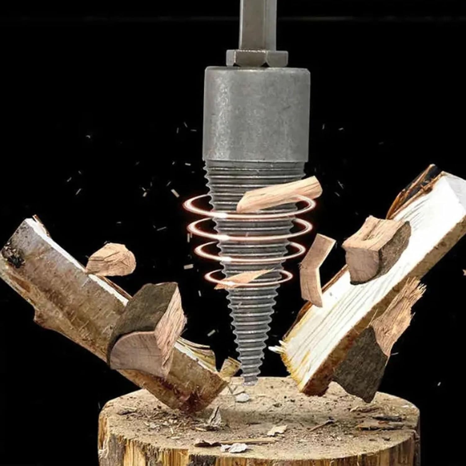 Shirem Easysplit Drill Bit 32mm - High-Speed Steel Wood Splitter & Firewood Log Splitter Drill Bit for Easy Wood Splitting - Perfect for Firewood, DIY Projects, and Outdoor Camping