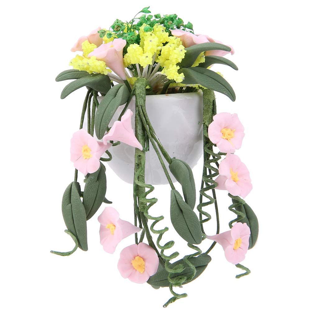1:12 Scale Miniature Dollhouse Flower Garden Accessories - Elegant & Durable WNSC Doll House Flowers for Patio, Balcony & Indoor Decor - Perfect for DIY Dollhouse, Fairy Garden & Model Scenes